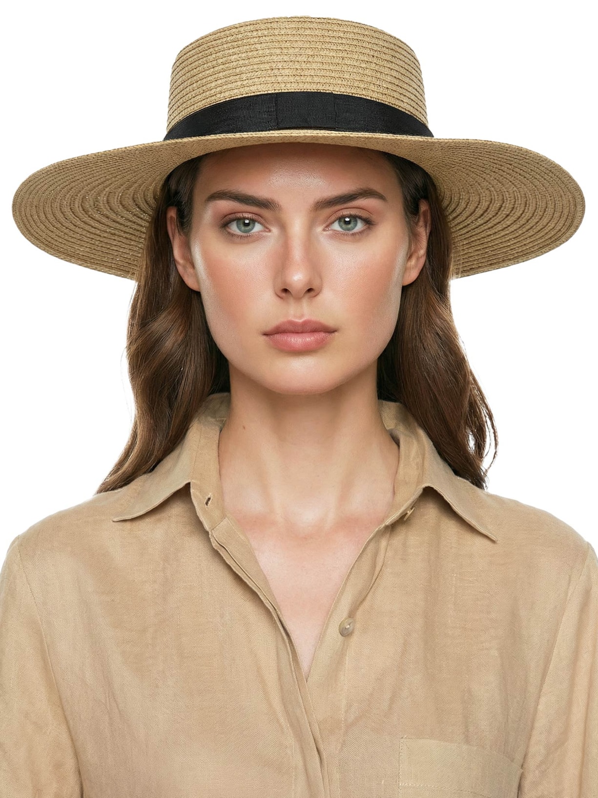 Chapéu Feminino De Palha Bege Mktbeach