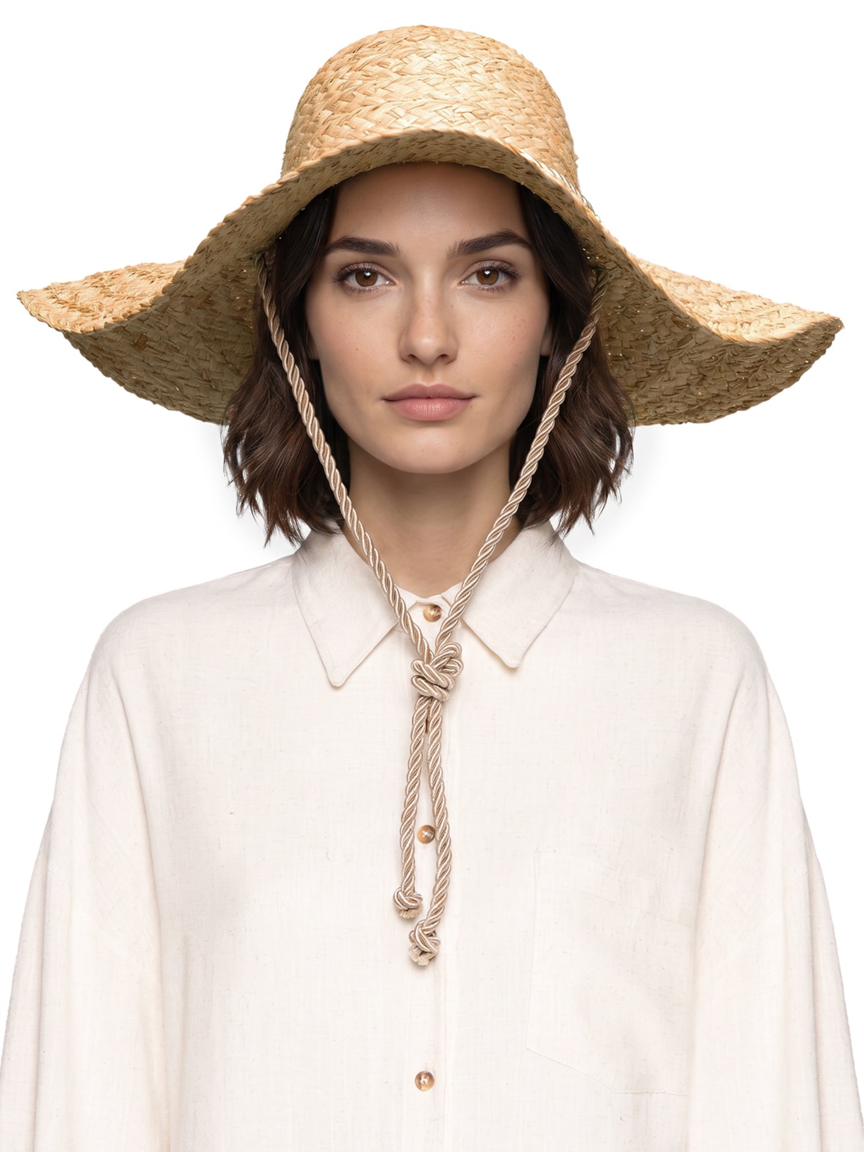 Chapéu Feminino Palha Natural Bege '2Essential