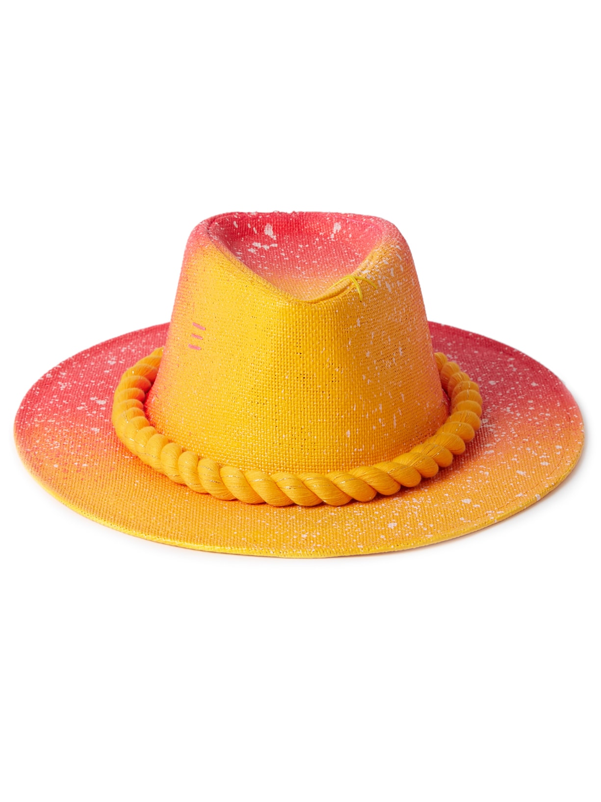 Chapéu Feminino Panamá Com Corda Lurex Amarelo Âmmbar