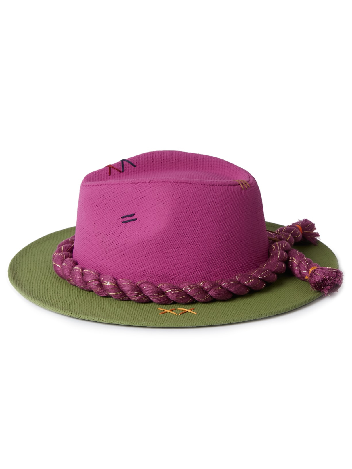 Chapéu Feminino Panamá Com Corda Lurex - Roxo