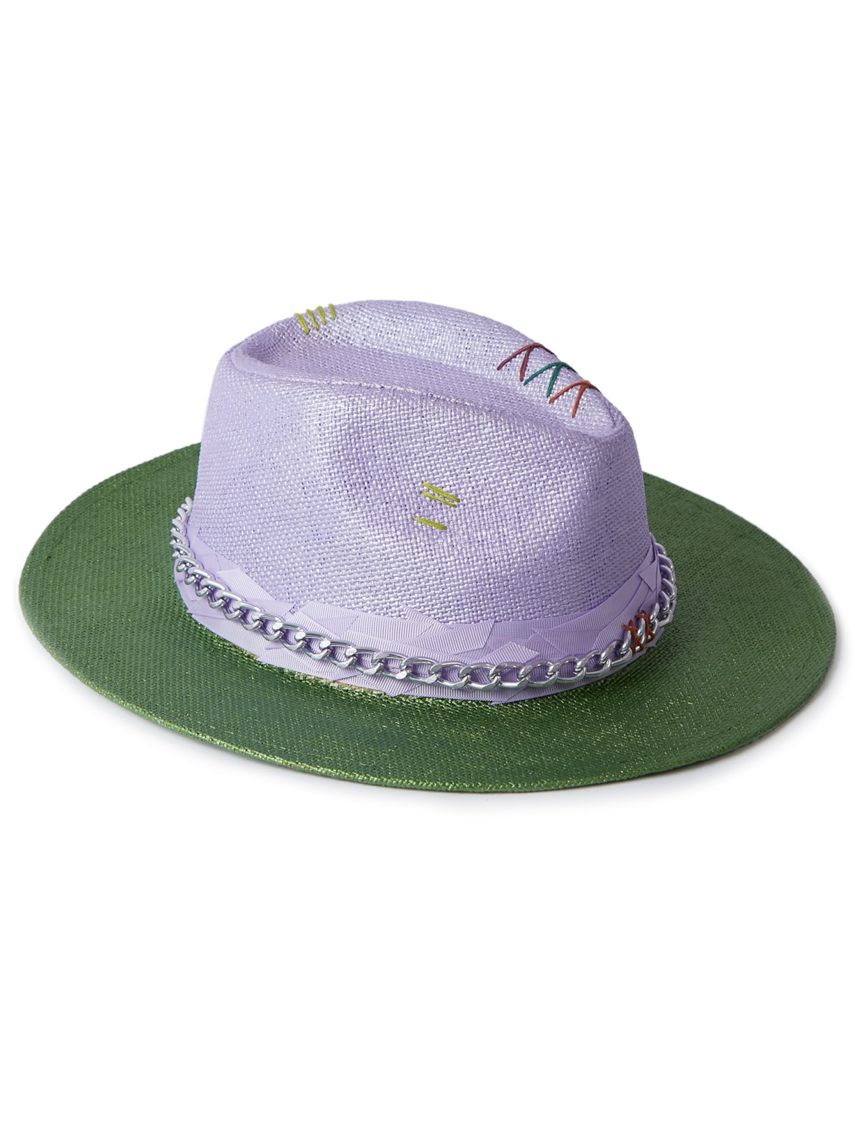 Chapéu Feminino Panamá Com Corrente - Verde