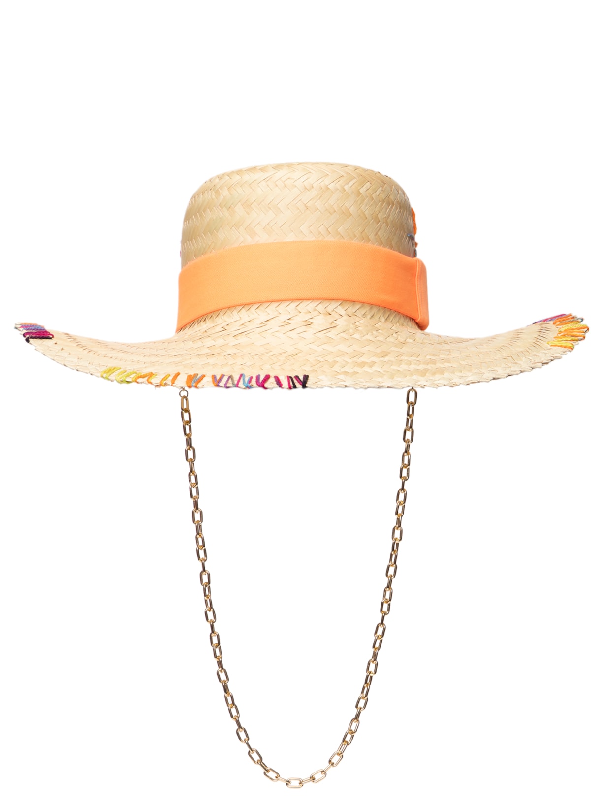 Chapéu Feminino Pescador Com Corrente Bege Âmmbar