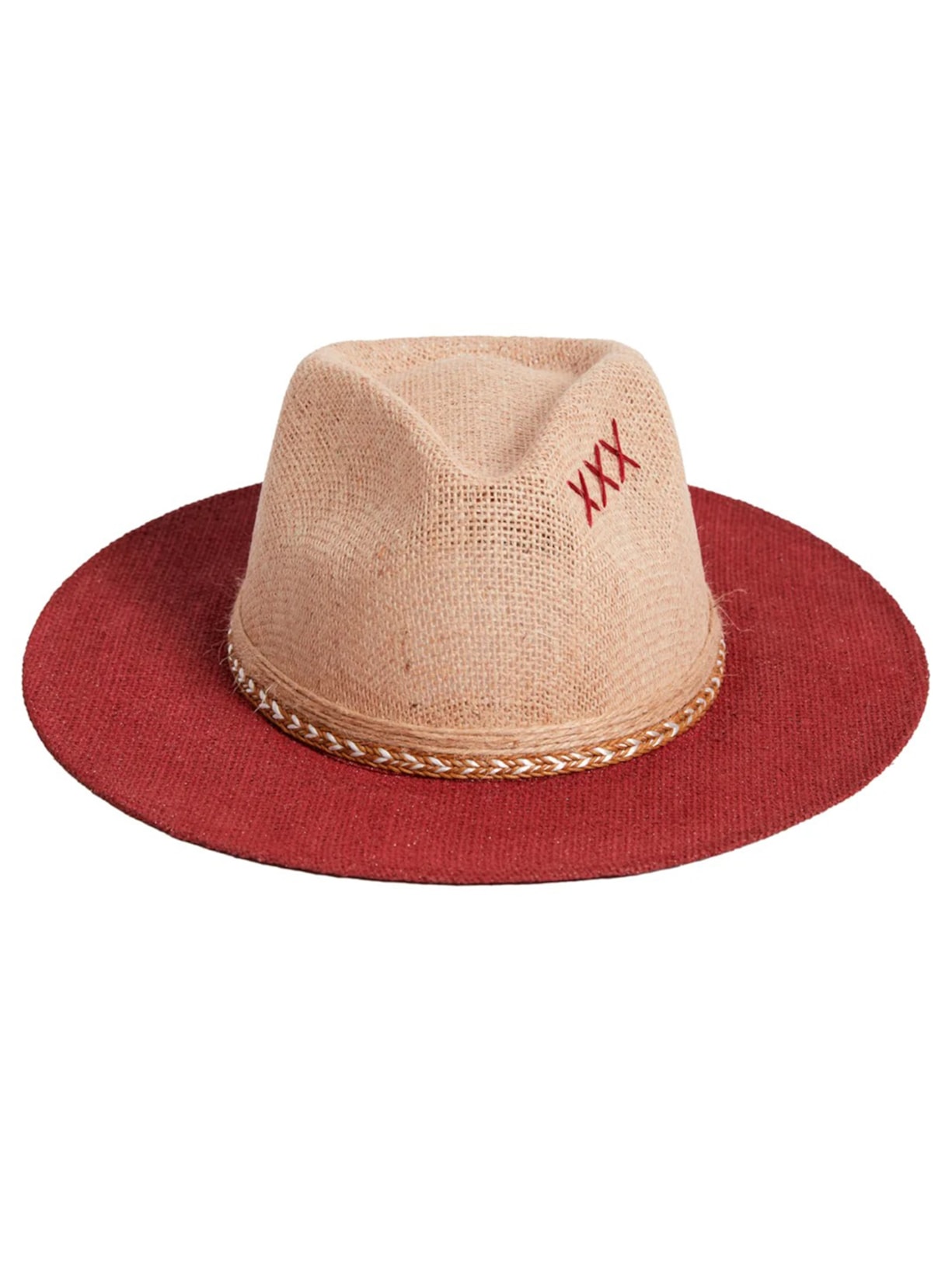 Chapéu Panamá Com Aba Contrastante E Sisal - Marrom