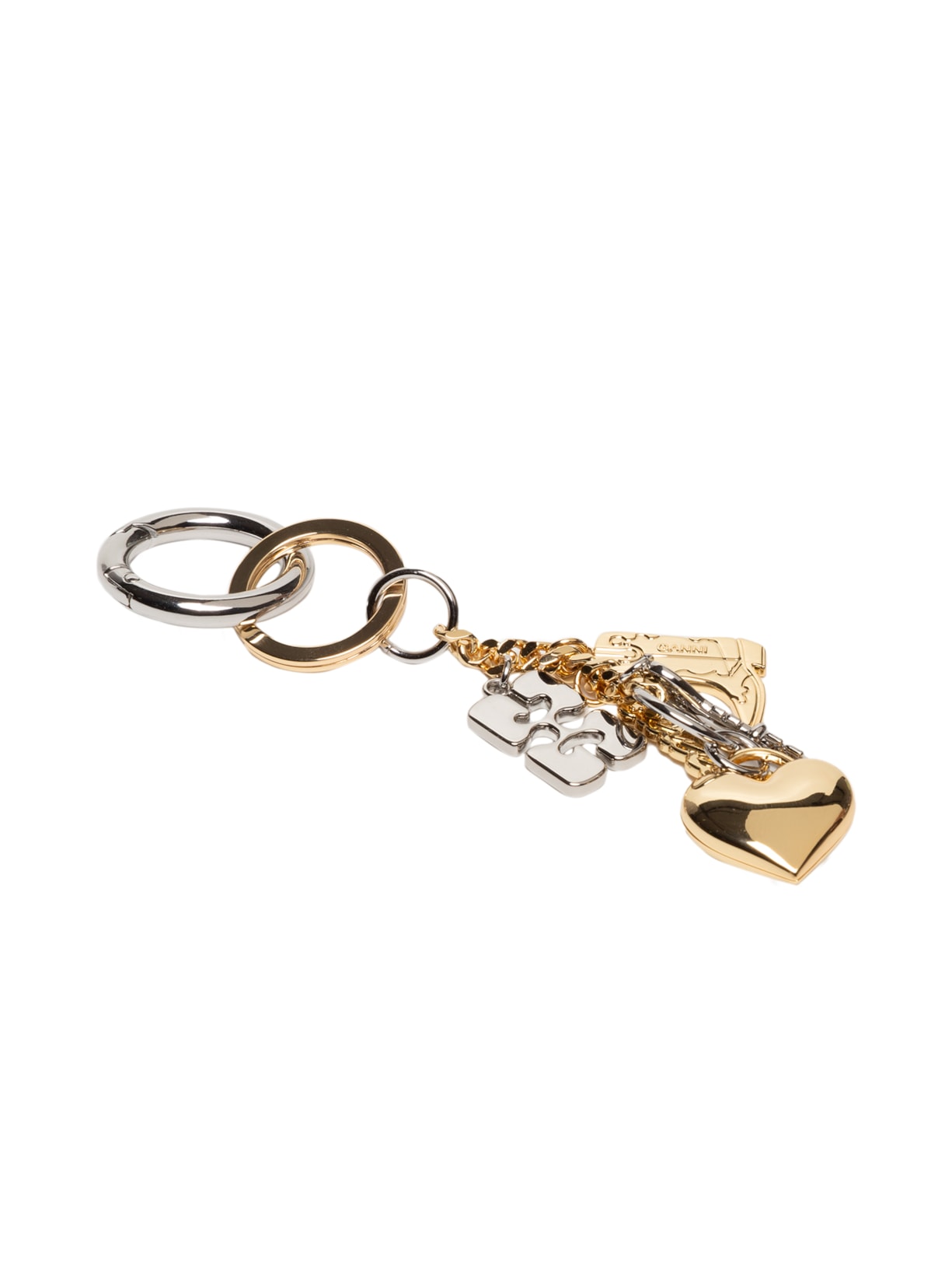 Chaveiro Feminino Bou Charms Keyring Silver And Gold - Prateado
