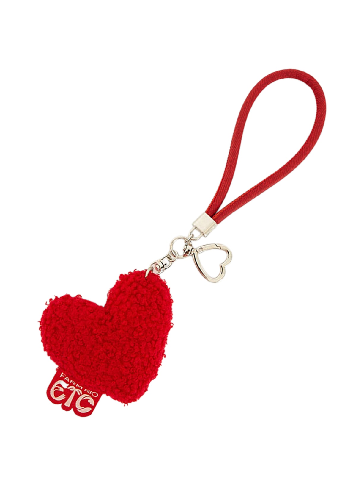 Chaveiro Feminino Coração Chenile Vermelho Farm Etc
