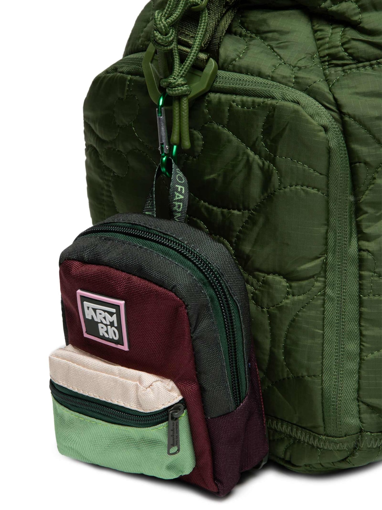 Chaveiro Feminino Xodozinho Colorblocking Verde Farm Etc