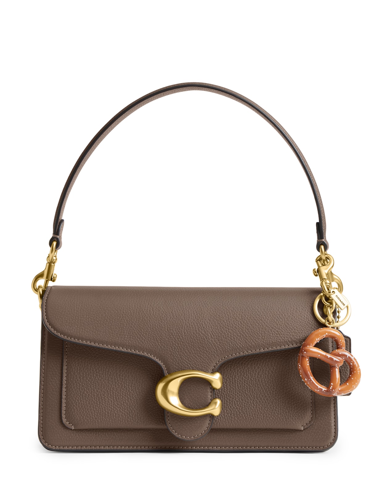 Chaveiro Unissex Small Pretzel Marrom Coach