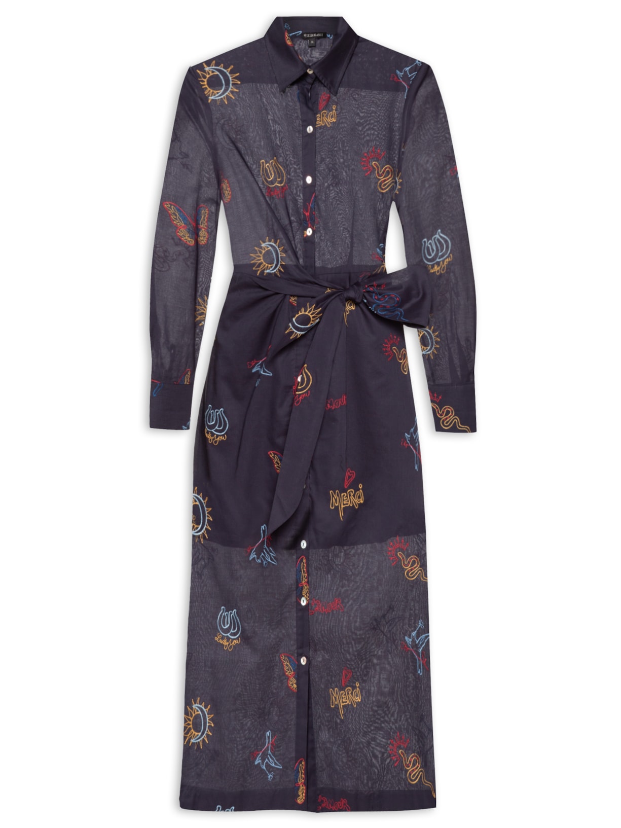 Chemise Bordado Fun - Azul