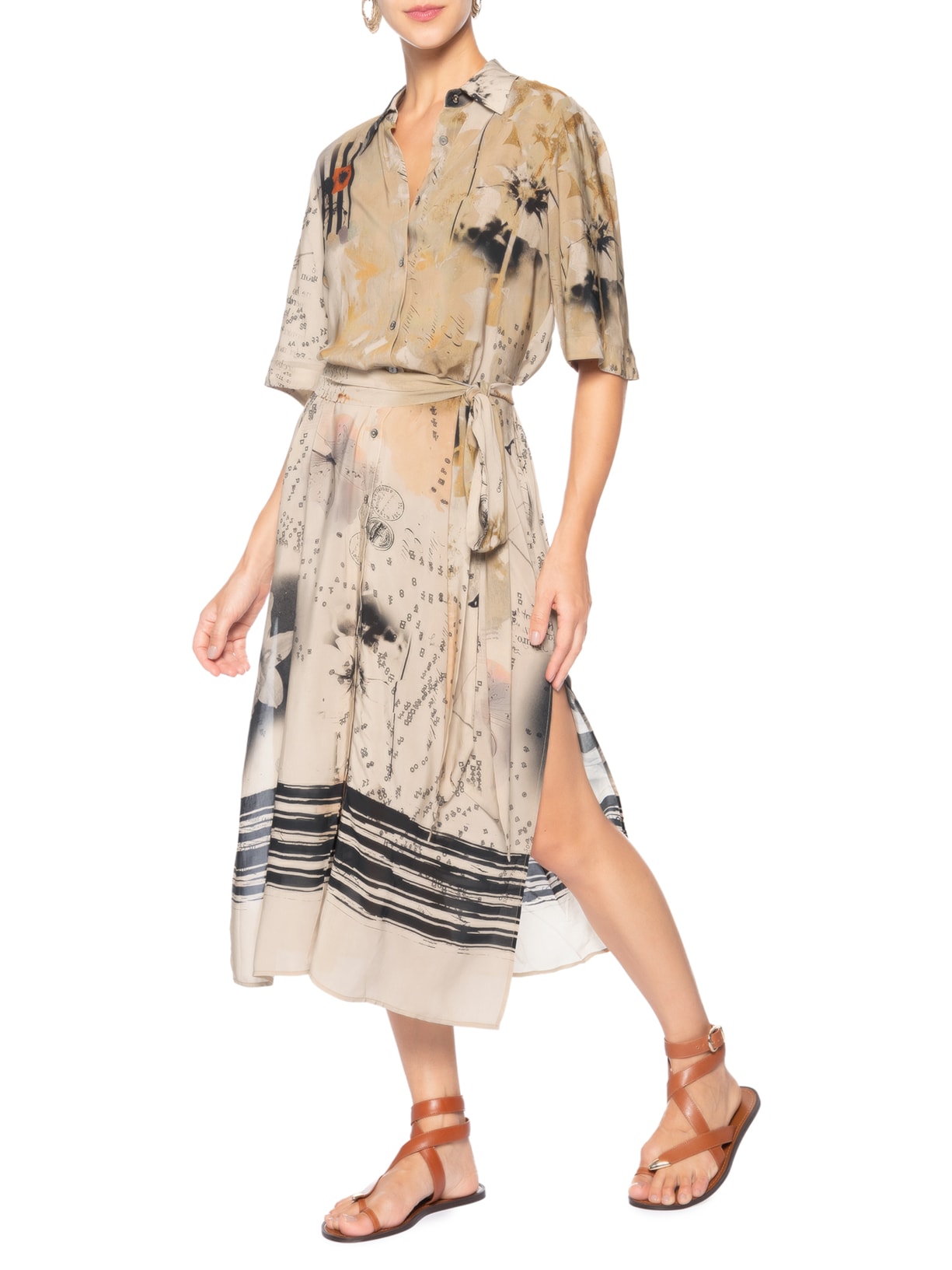 Chemise Carta Bege Animale