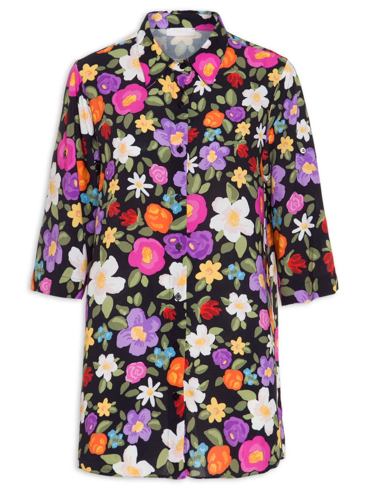 Chemise Feminina Básica - Preto