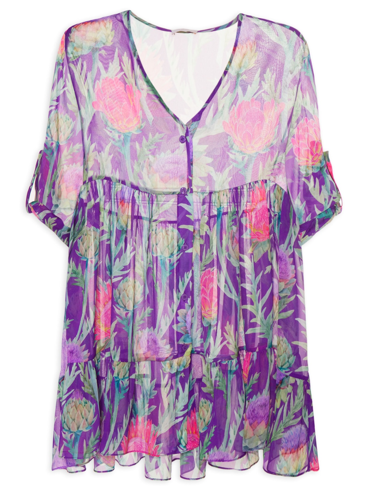 Chemise Feminina Doll - Roxo