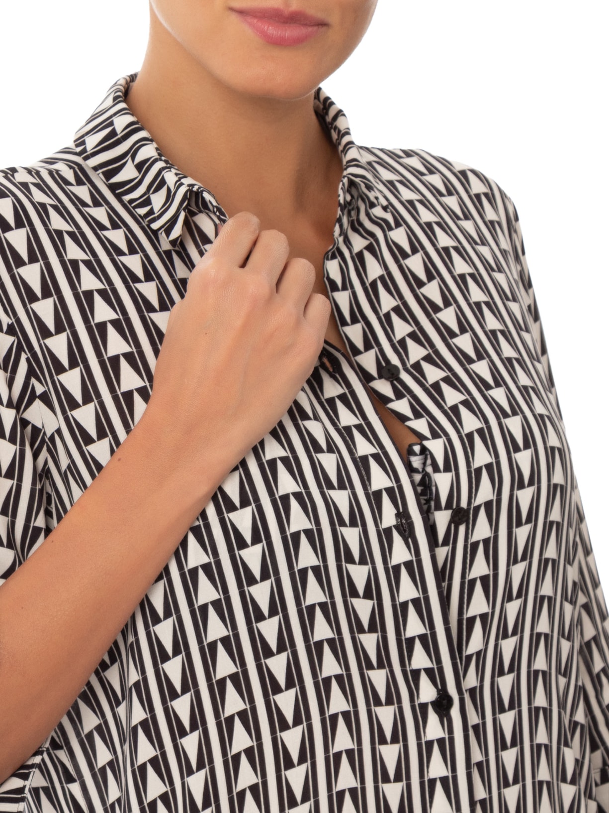 Chemise Feminina Fendas Preto Lenny Niemeyer