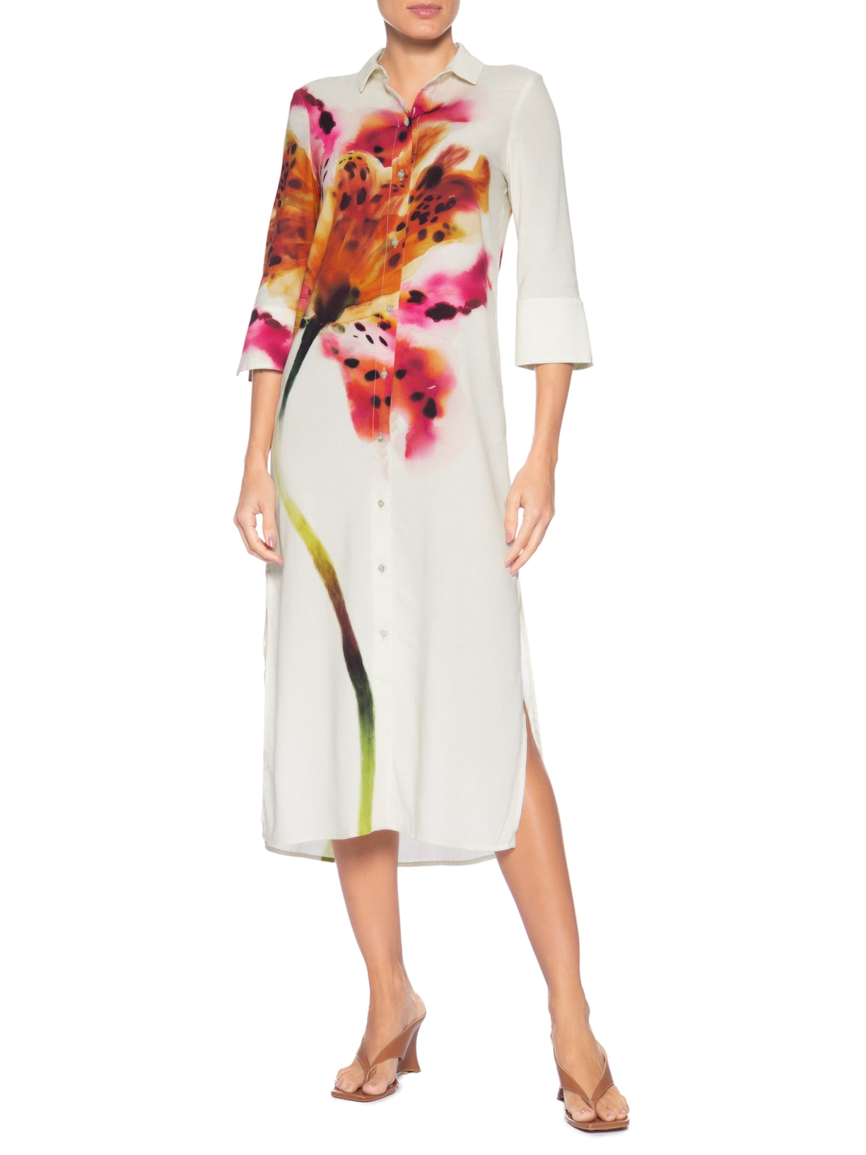 Chemise Feminina Fendas Rosa Lenny Niemeyer