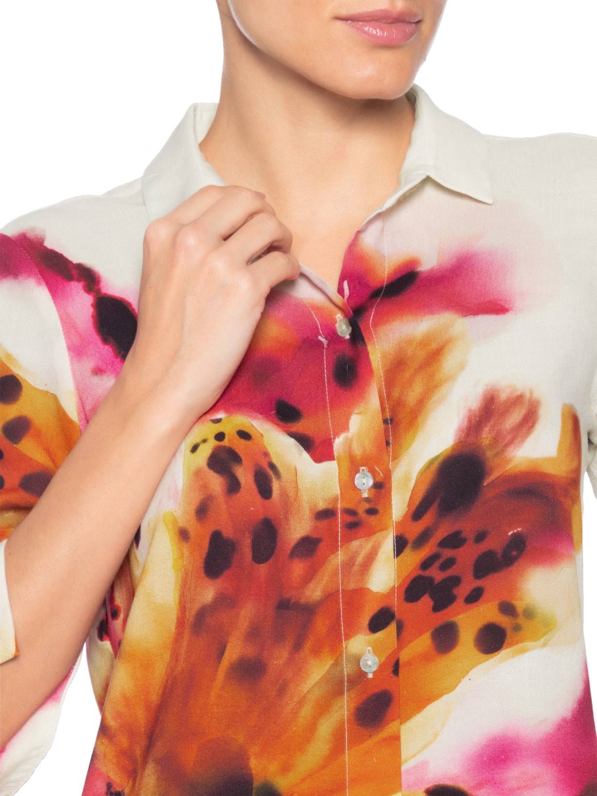 Chemise Feminina Fendas Rosa Lenny Niemeyer