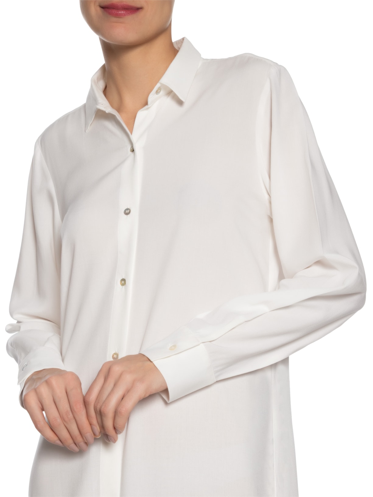 Chemise Feminino Longo Fendas Laterais Branco Lenny Niemeyer