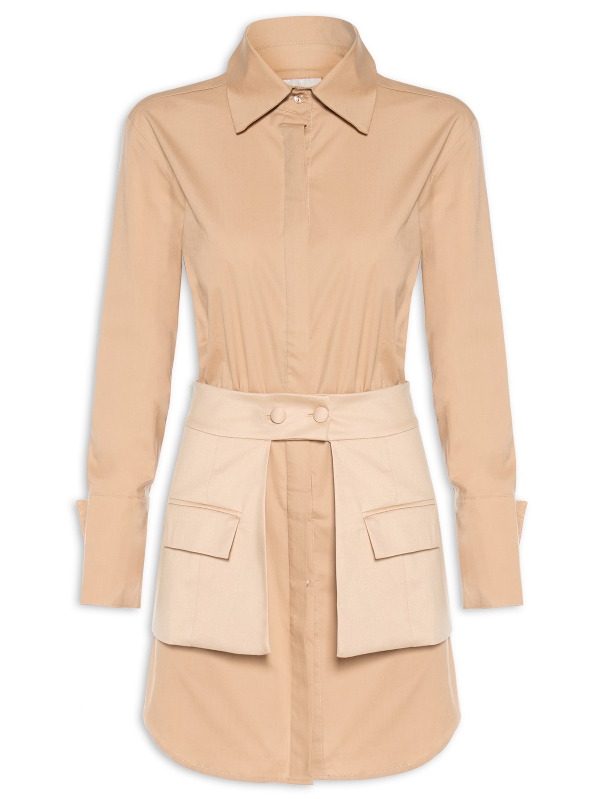 Chemise Feminino Maru - Bege