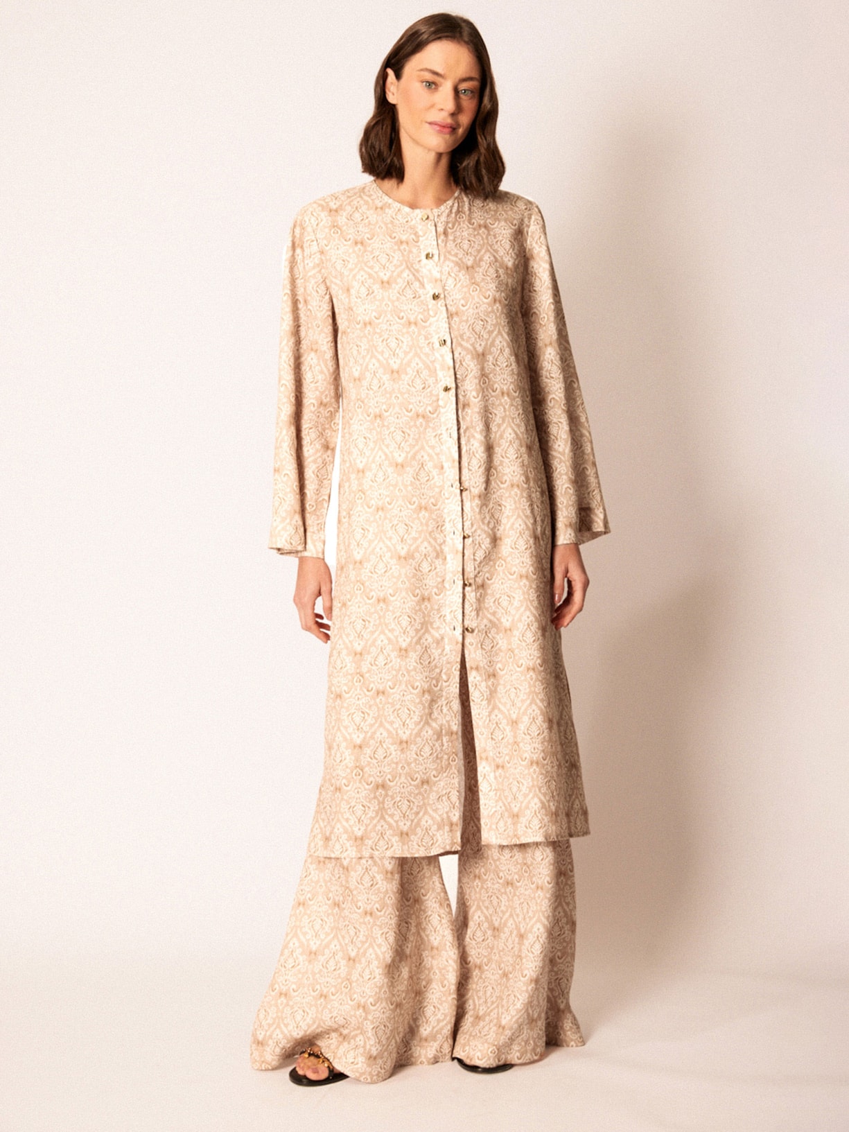 Chemise Feminino Shanti Bege Mixed