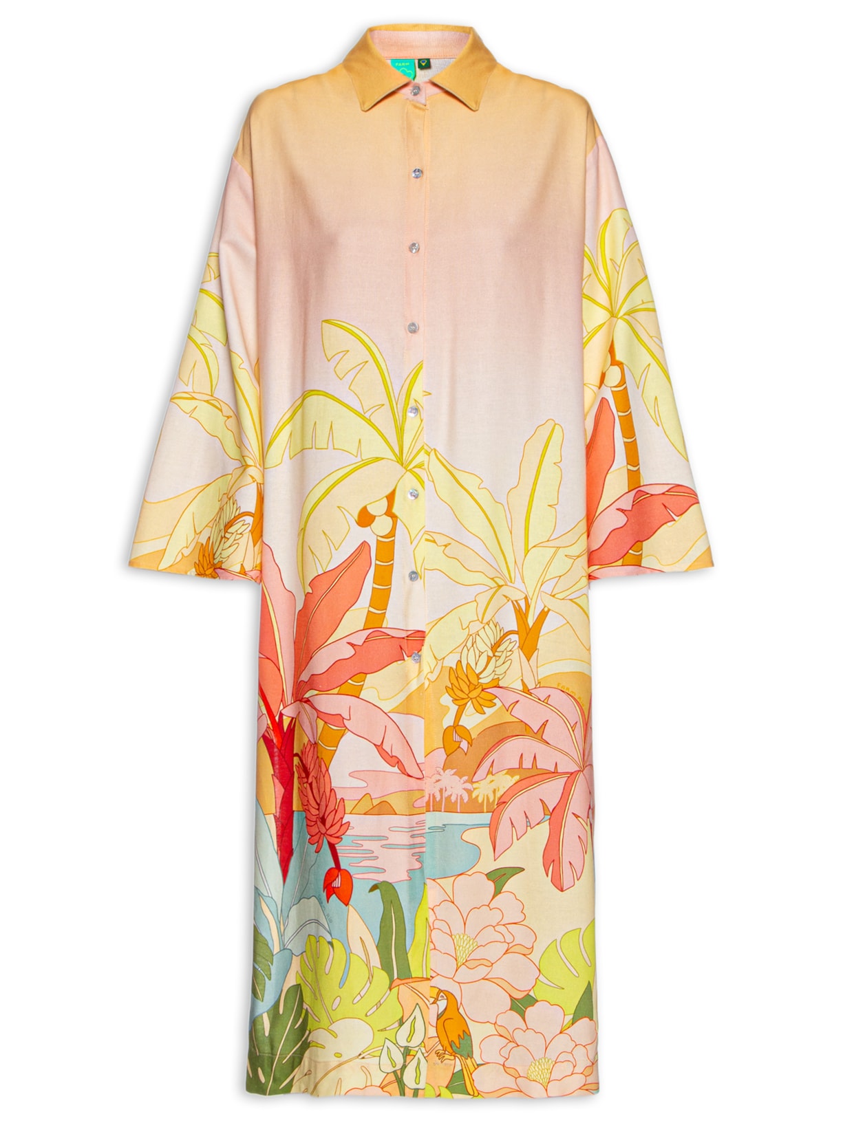 Chemise Luau Das Onças - Laranja