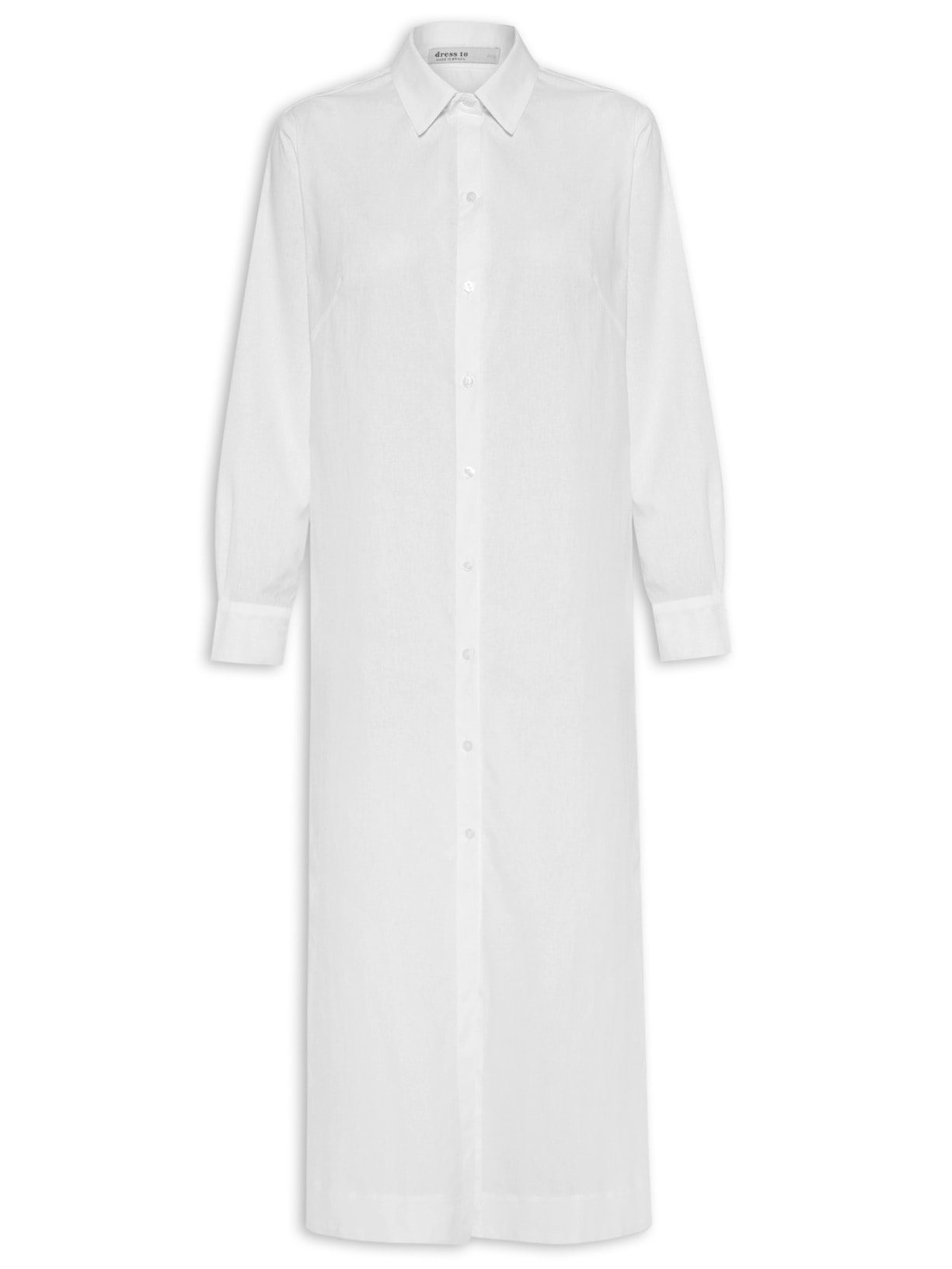 Chemise Midi Algodão Chemise - Branco