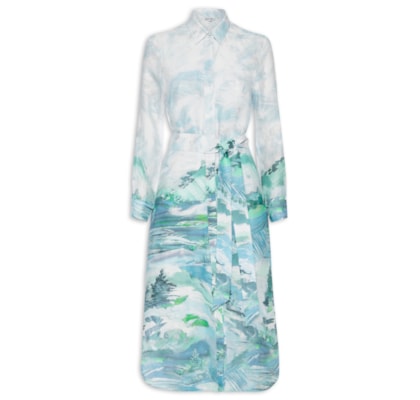 Chemise Paisagem Rami - Azul