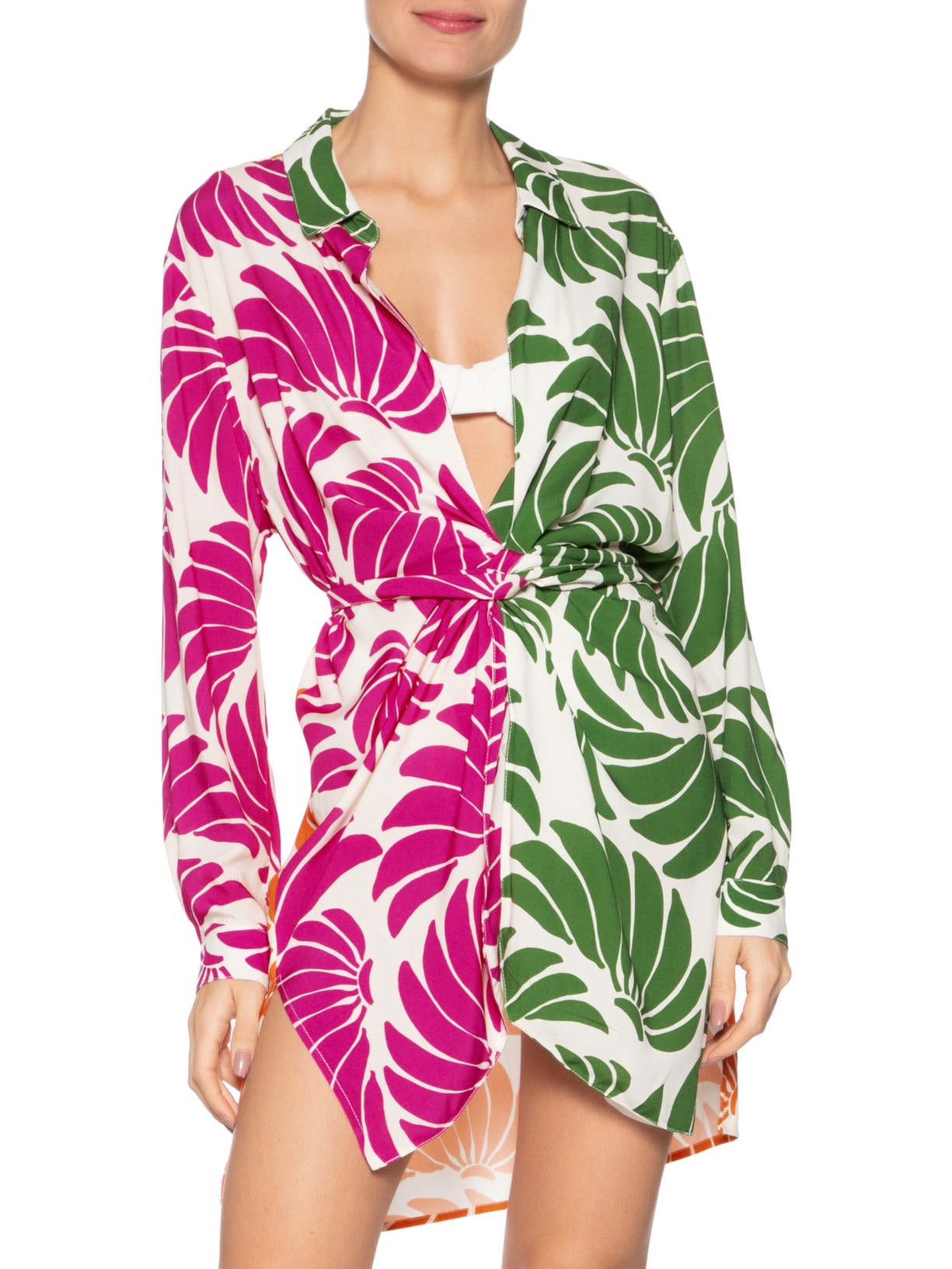 Chemise Vôo de Banana Rosa Farm Praia