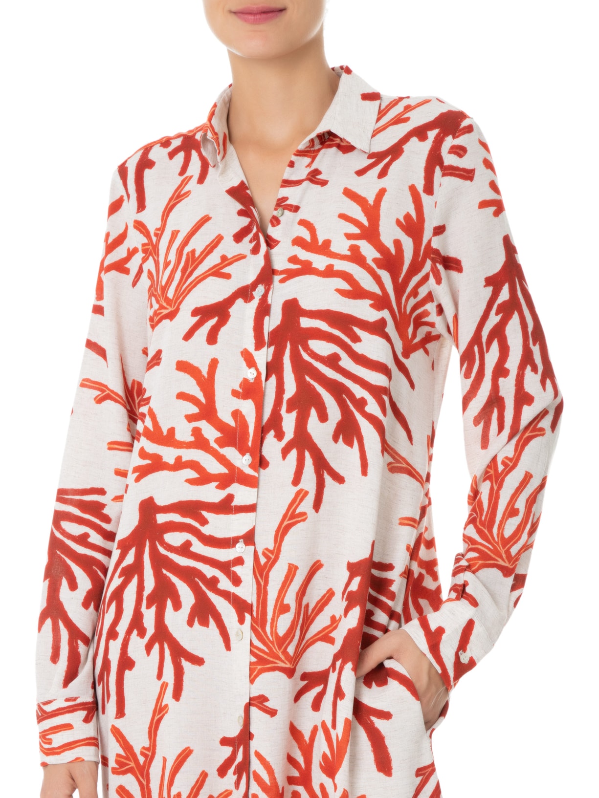 Chemisier Barra Arredondada Vermelho Lenny Niemeyer