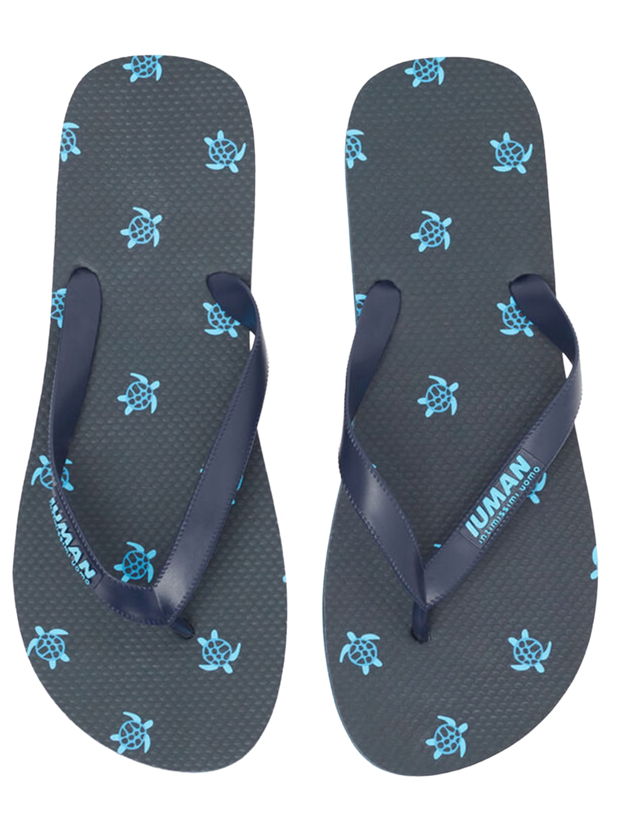 Chinelo De Dedo Com Estampa De Tartarugas Azul Intimissimi