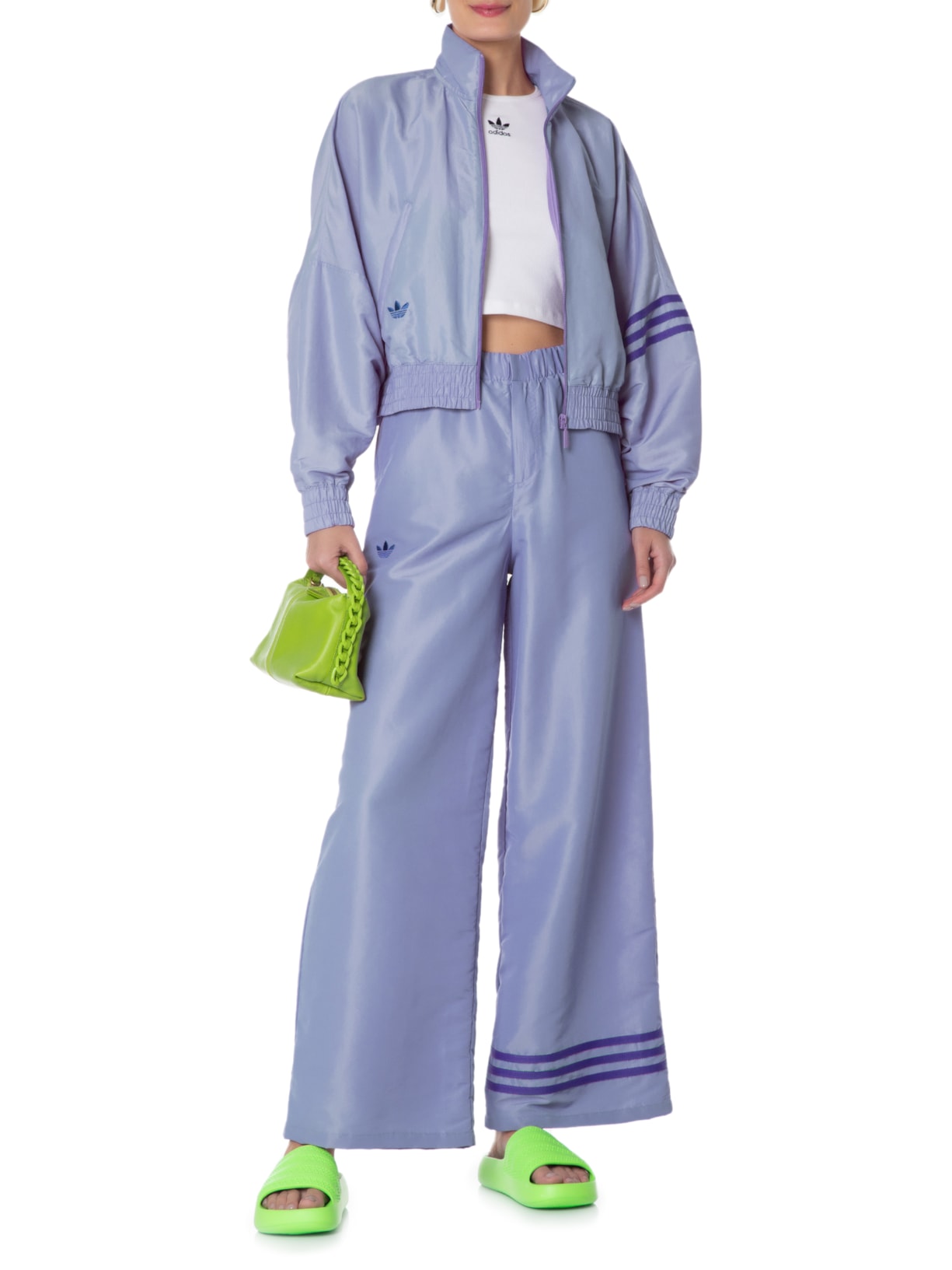 Chinelo Feminino Adillete Ayoon Verde Adidas Originals