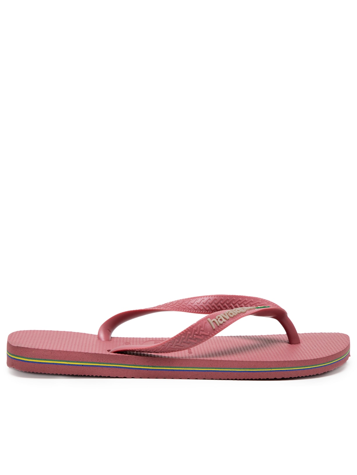 Chinelo Feminino Brasil Logo - Rosa