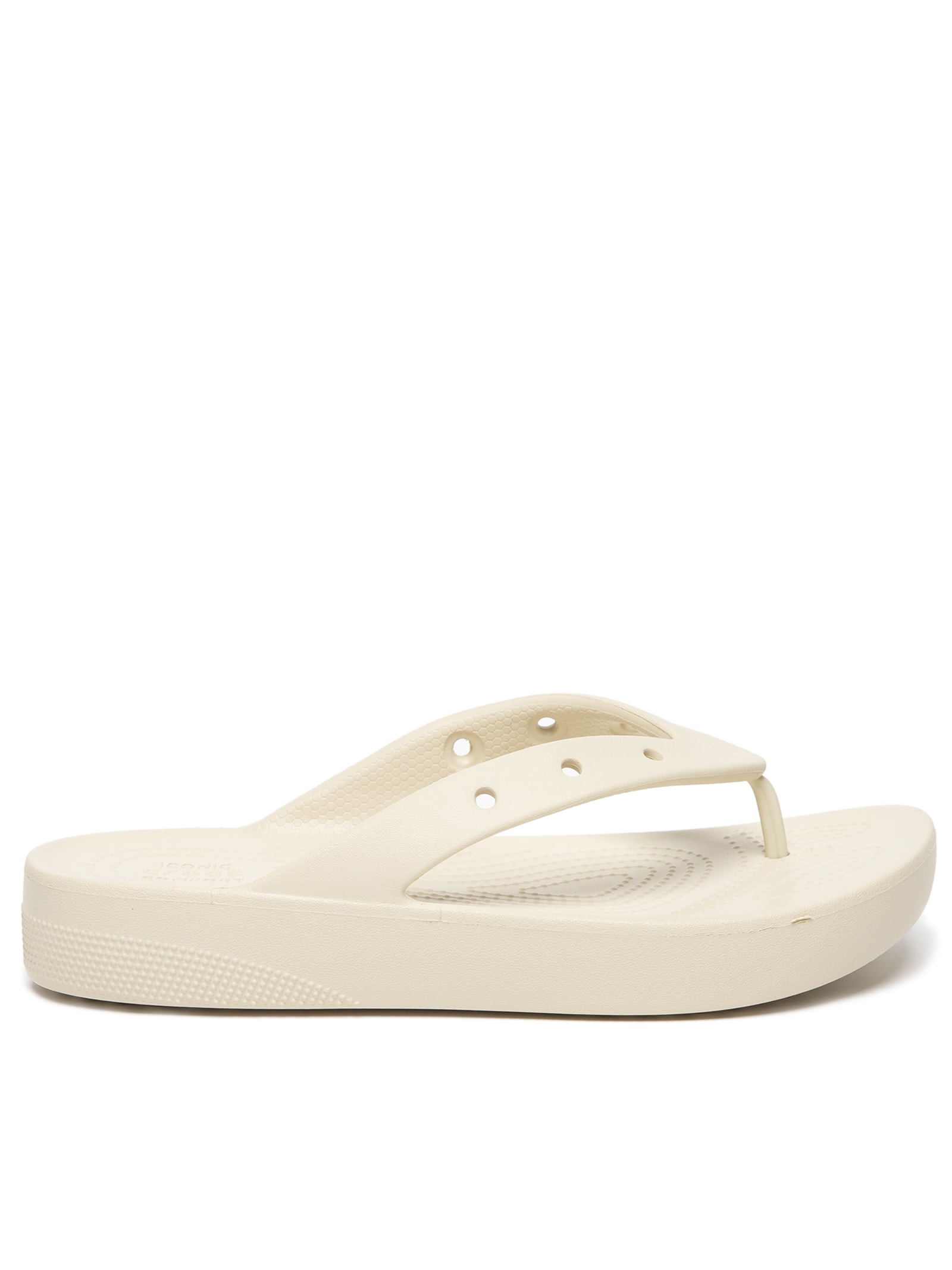 Chinelo Feminino Classic Platform Flip - Crocs - Bege
