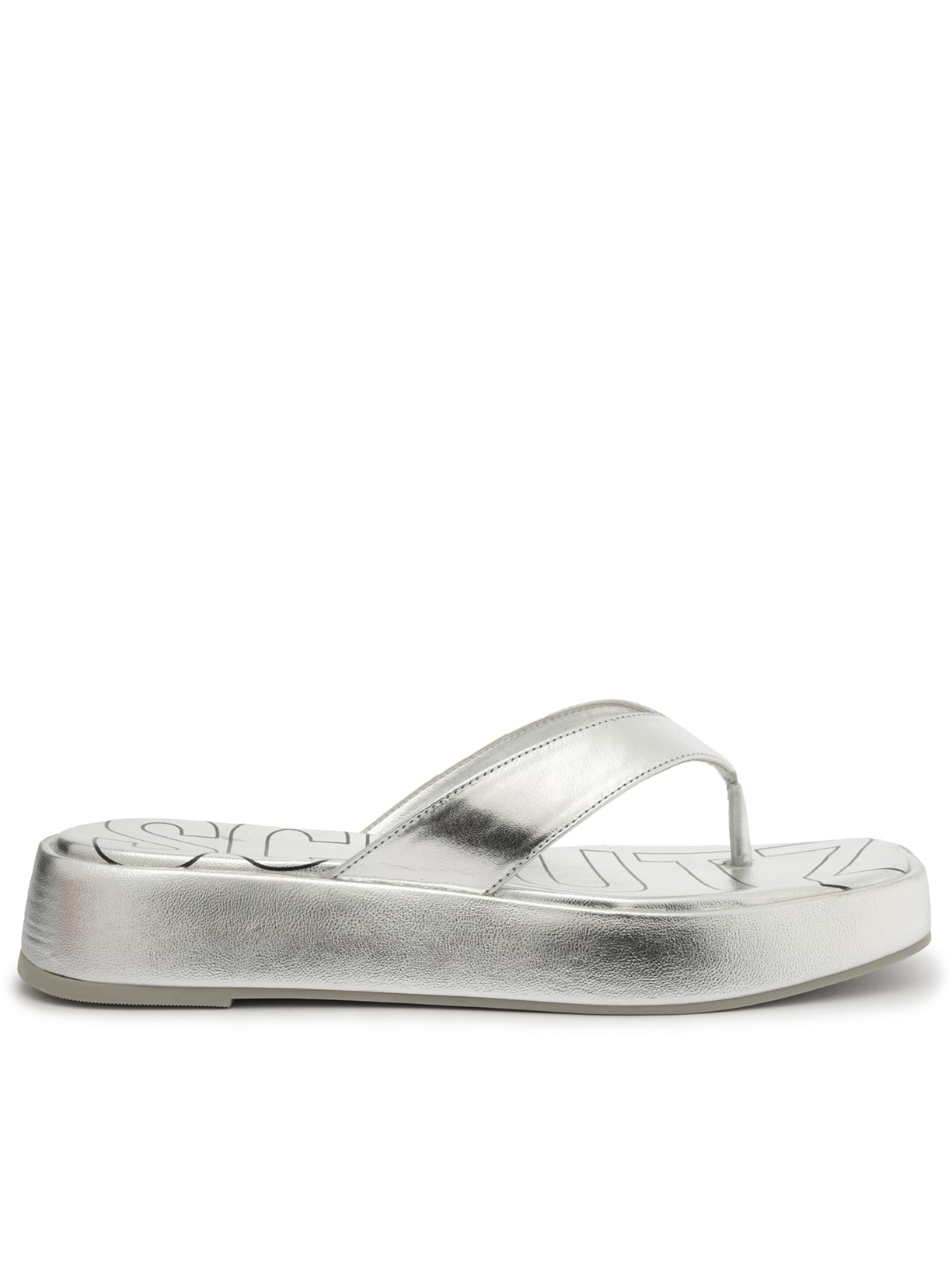 Chinelo Feminino Couro - Prata