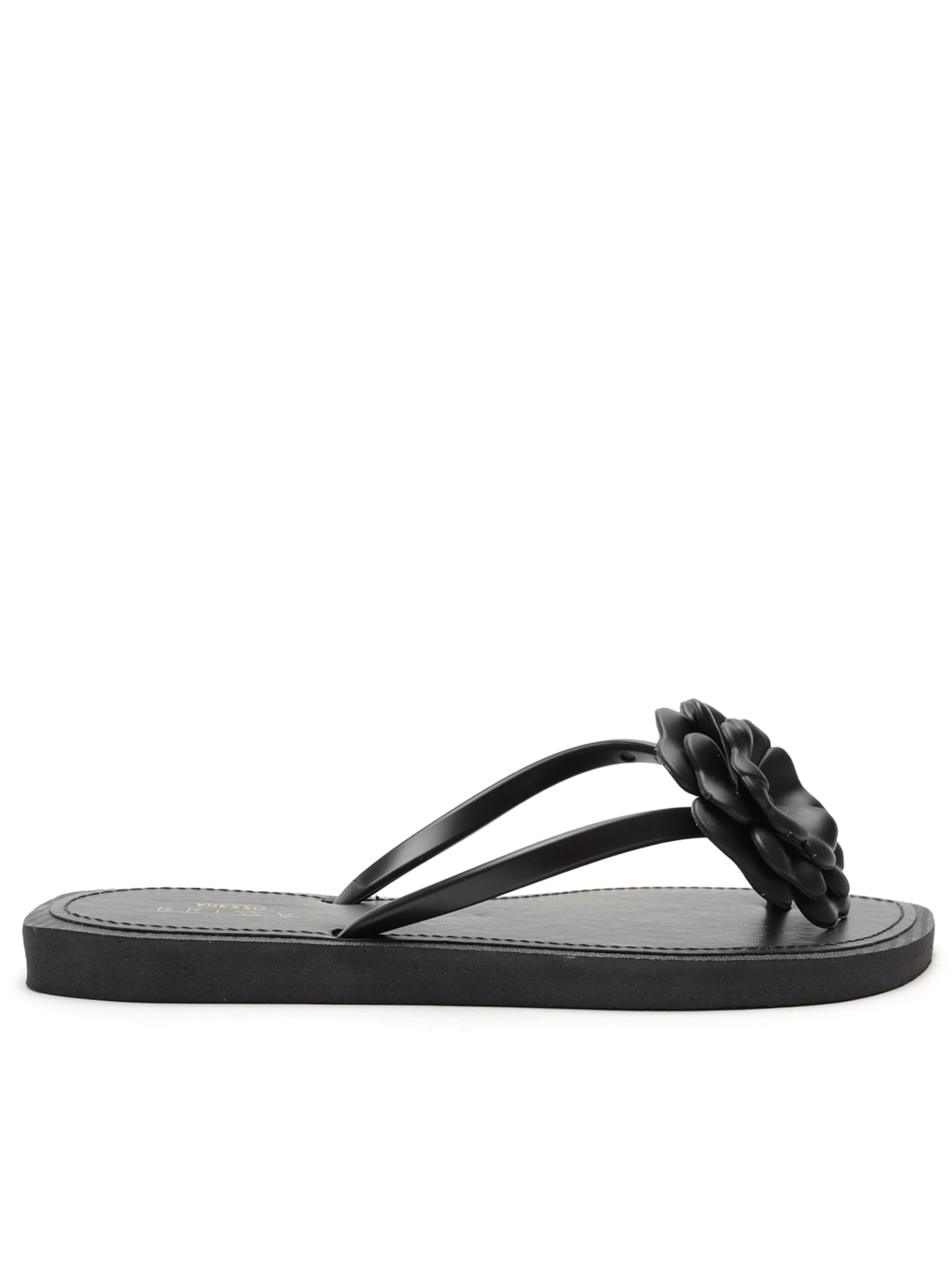 Chinelo Feminino de Dedo Flor Flash - Preto