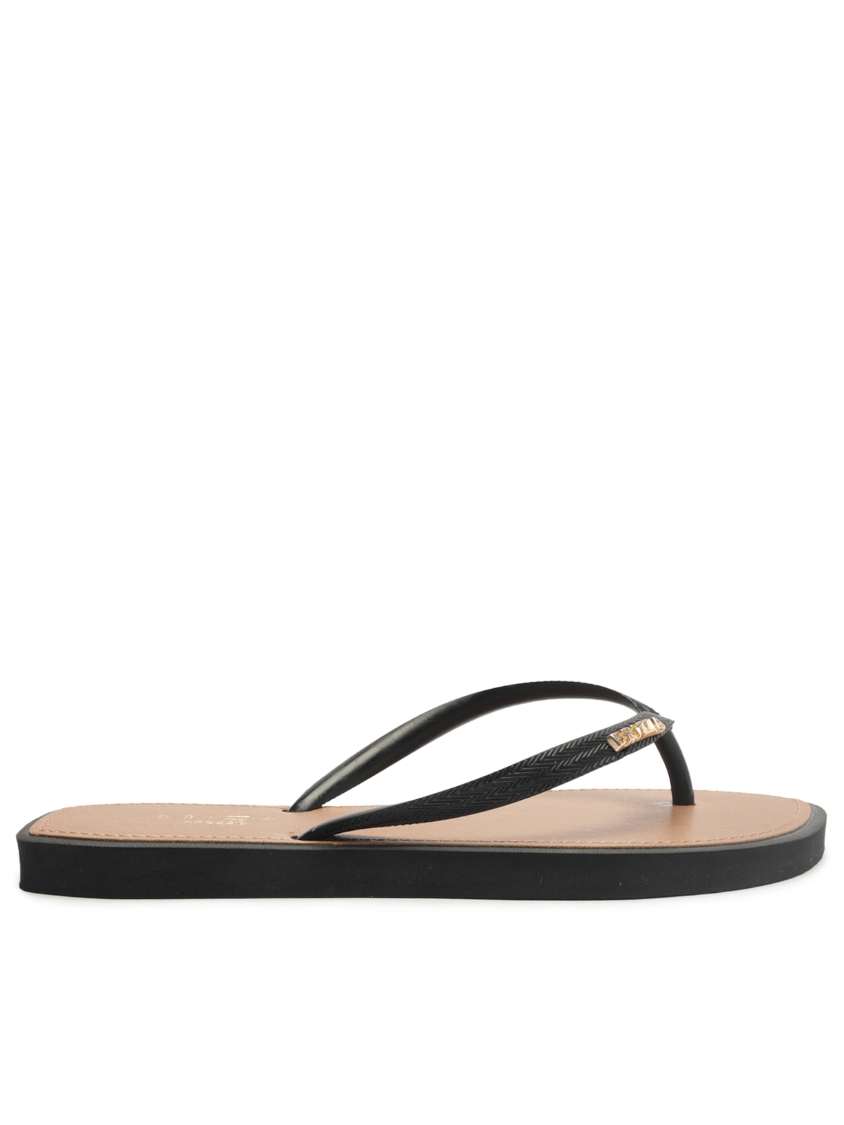 Chinelo Feminino De Dedo Leaf Recouro - Preto