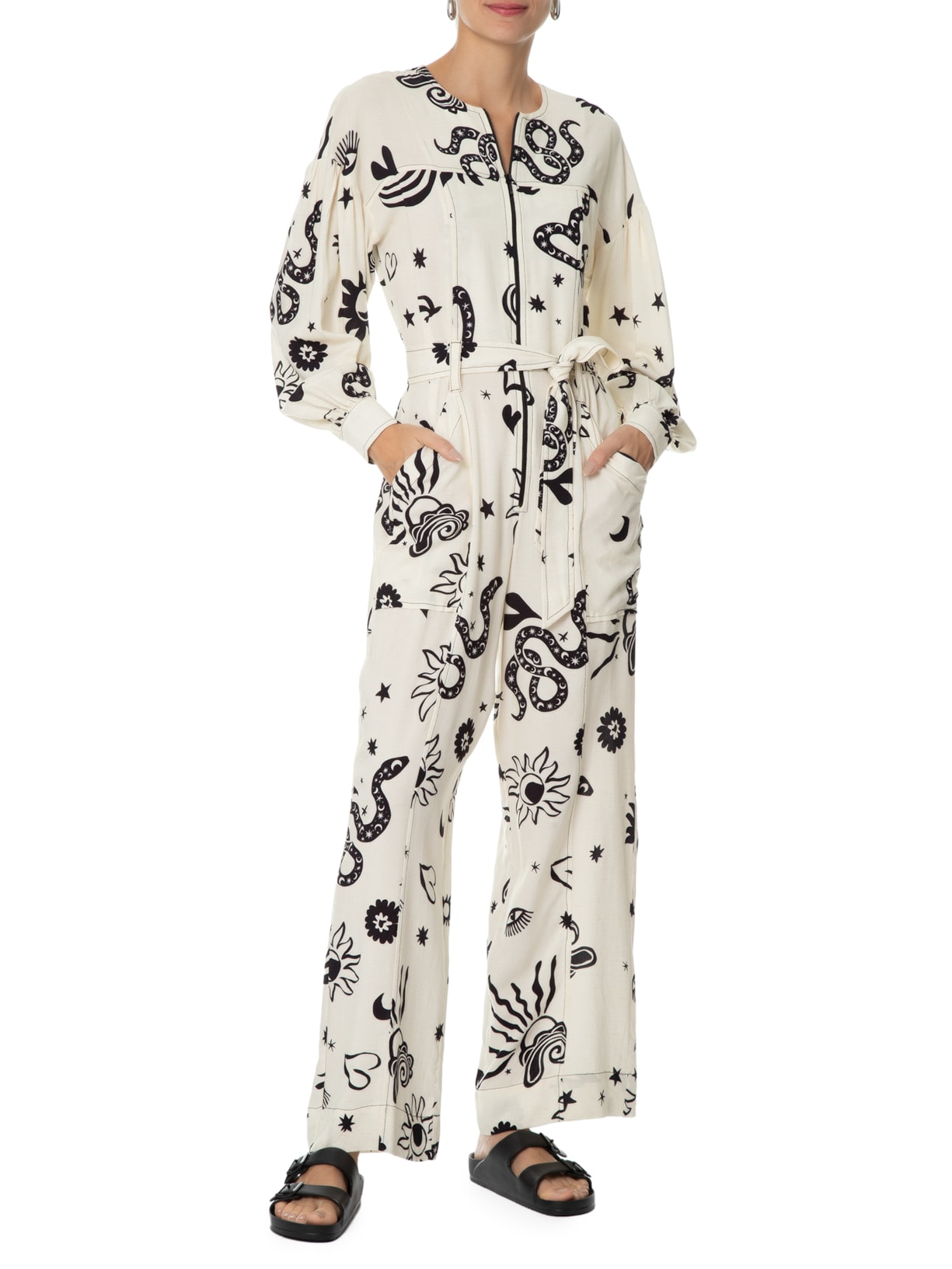 Chinelo Feminino Flatform Tiras Preto Brizza Arezzo