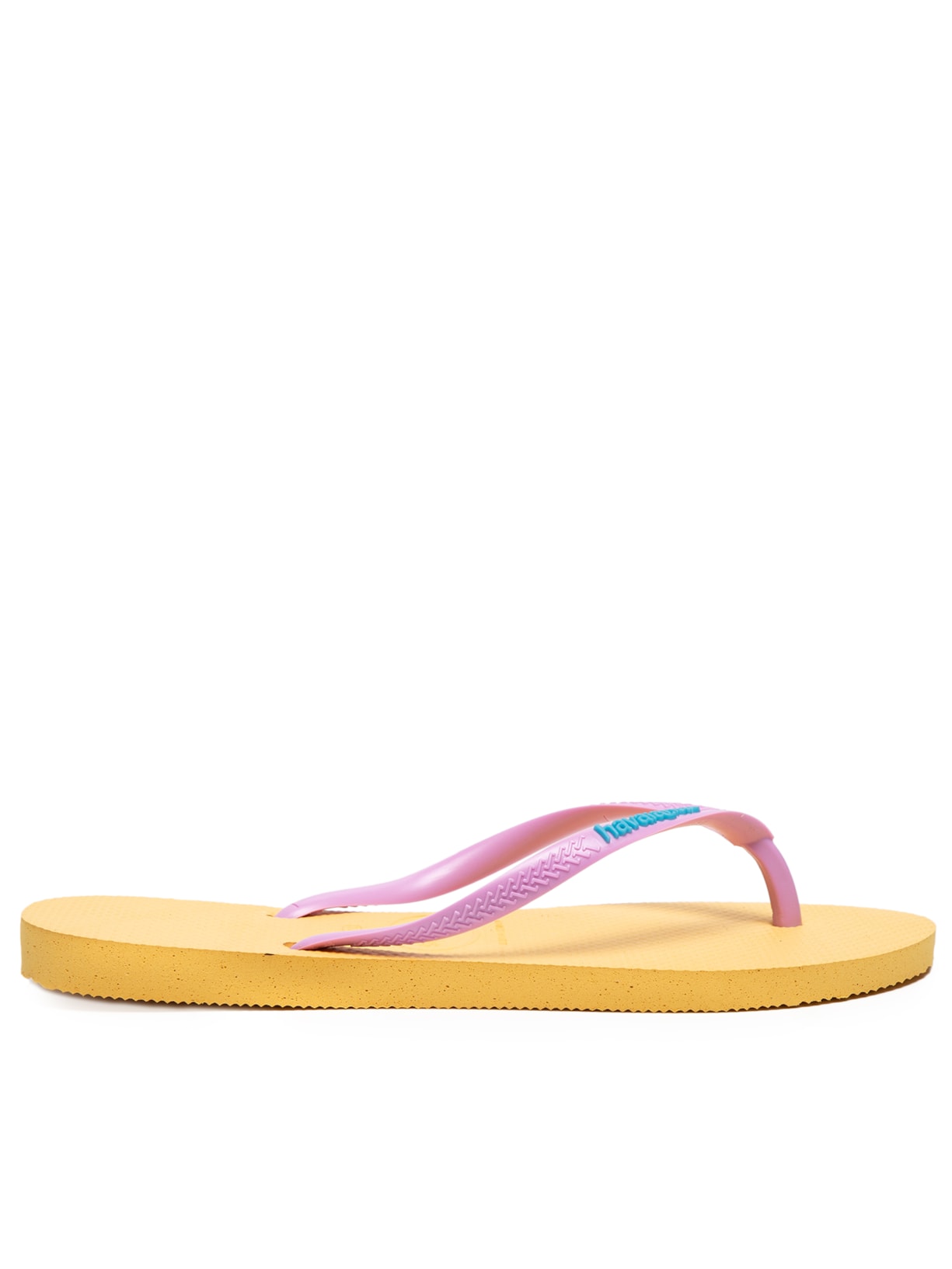 Chinelo Feminino Slim Logo Pop Up - Amarelo
