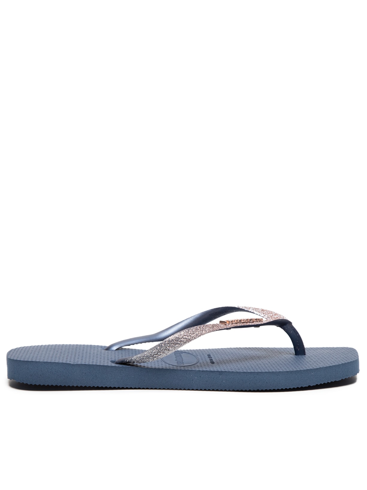 Chinelo Feminino Slim Square Gliter - Azul