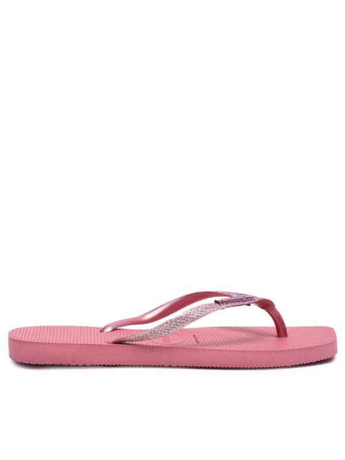 Chinelo Feminino Slim Square Gliter - Rosa
