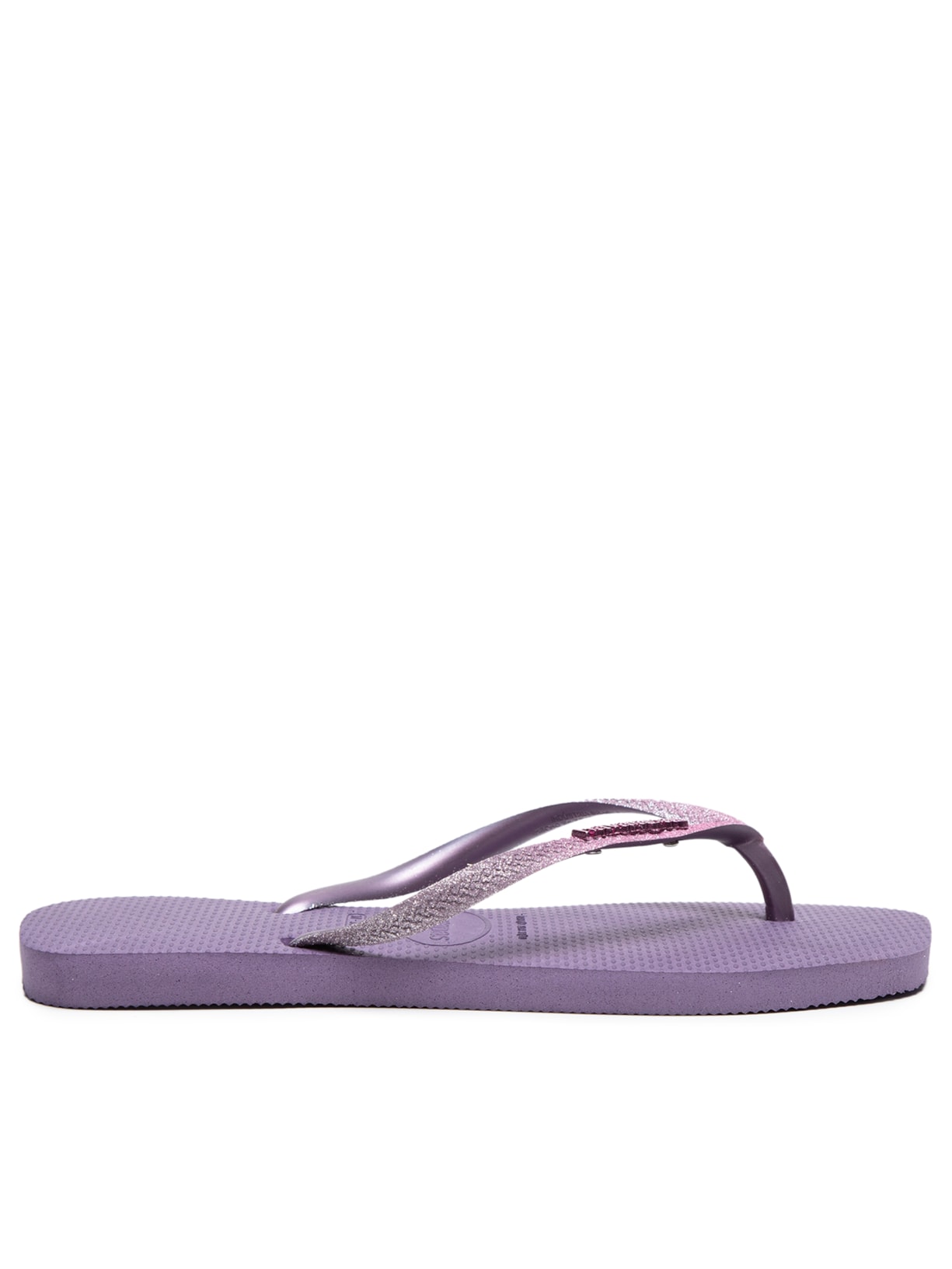 Chinelo Feminino Slim Square Gliter - Roxo
