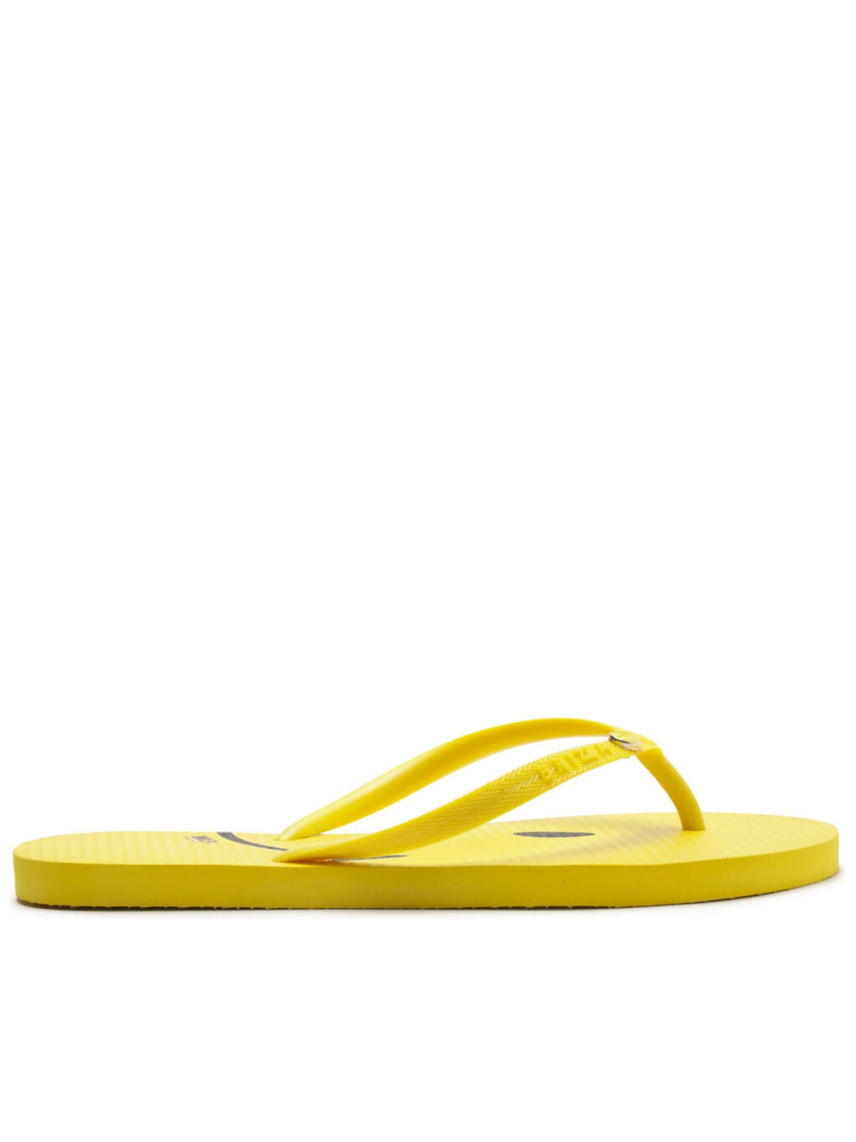 Chinelo Feminino Tira Text Logo - Amarelo