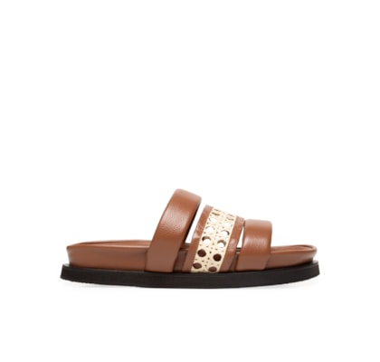 Chinelo Masculino Carriola Couro - Marrom