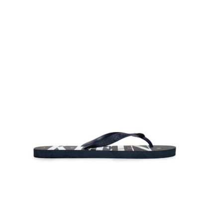 Chinelo Masculino CKJ Logo Serif Font - Azul