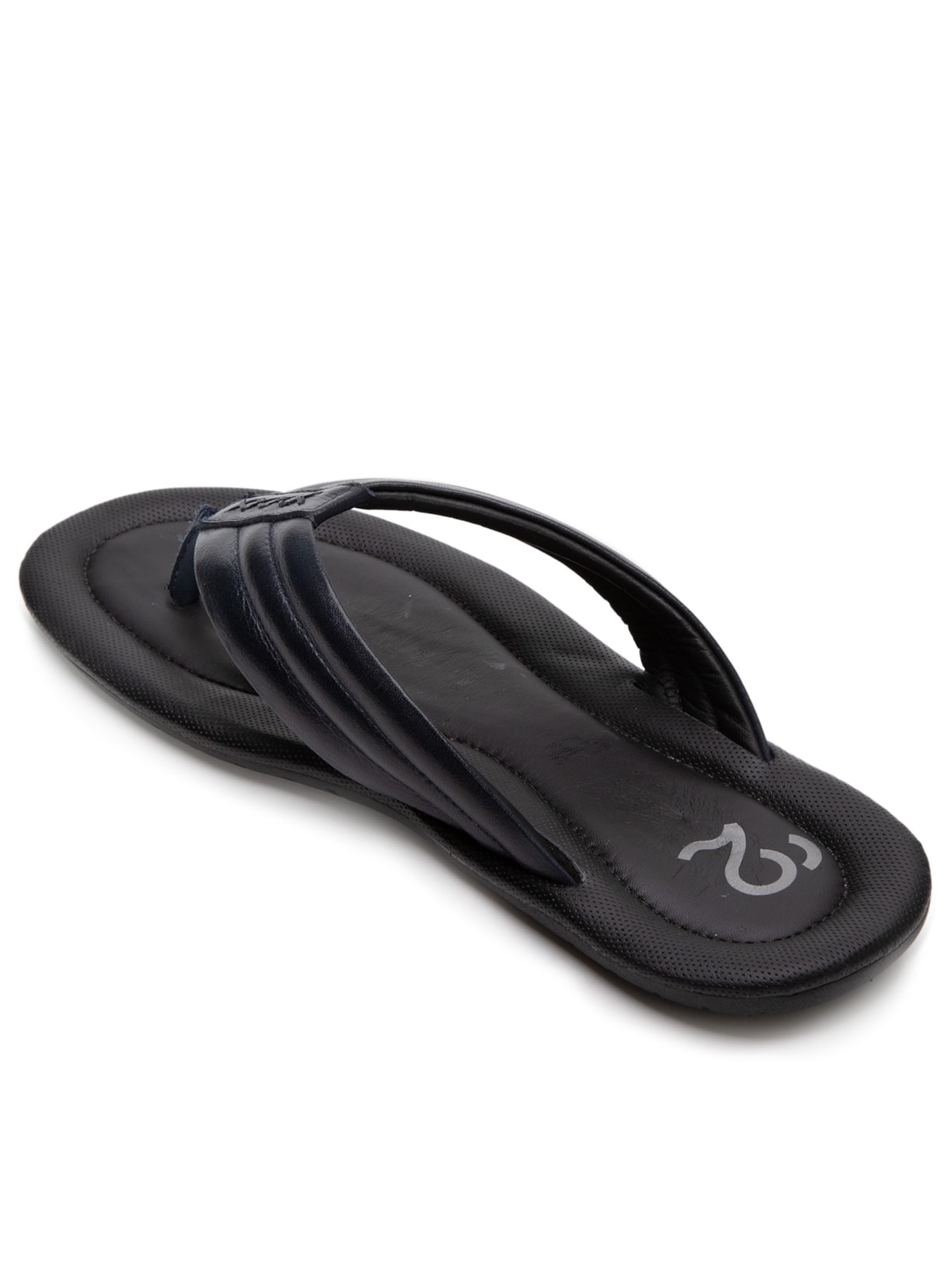 Chinelo Masculino Couro Preto '2 Essential