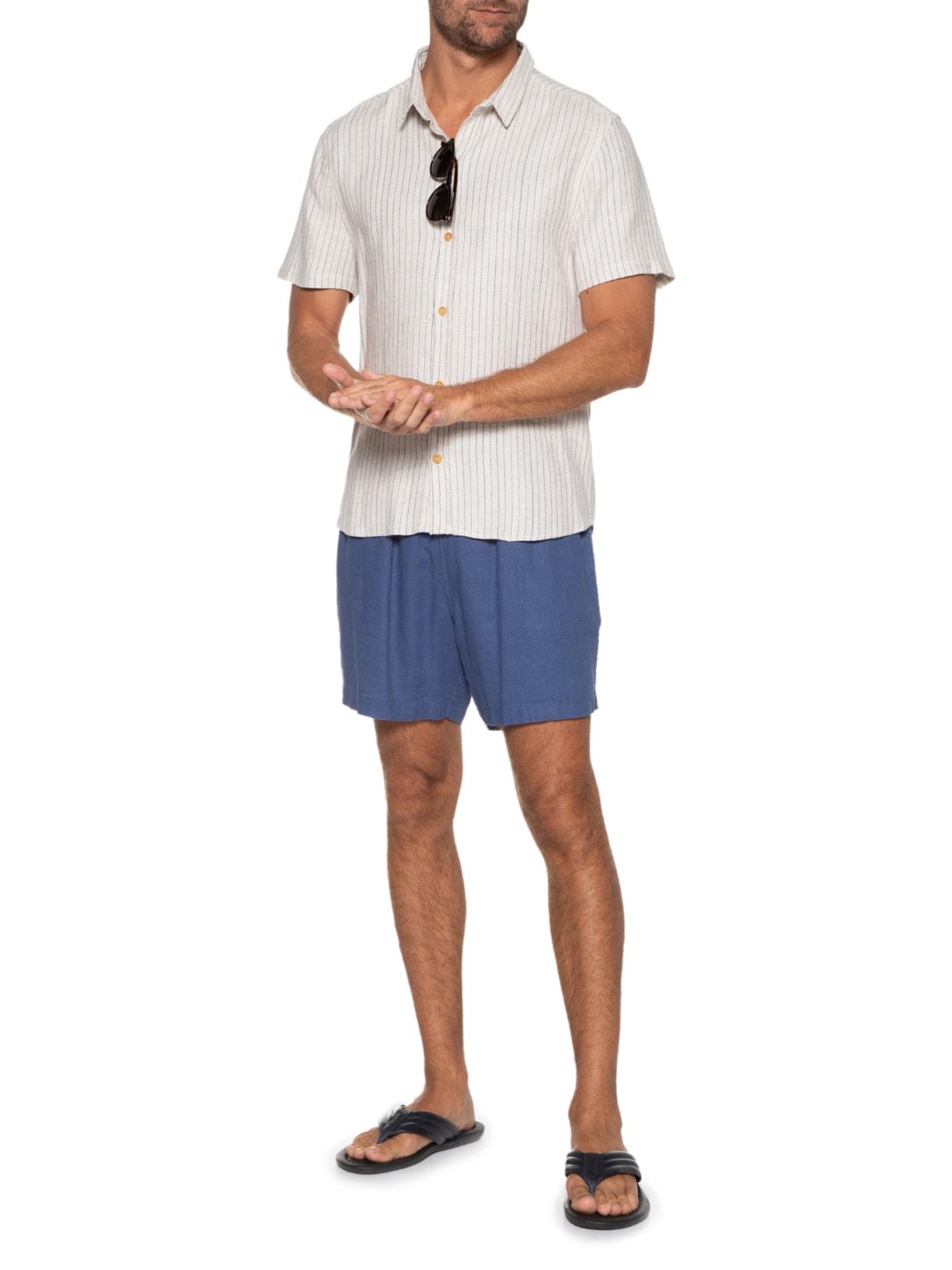 Chinelo Masculino Couro Preto '2 Essential