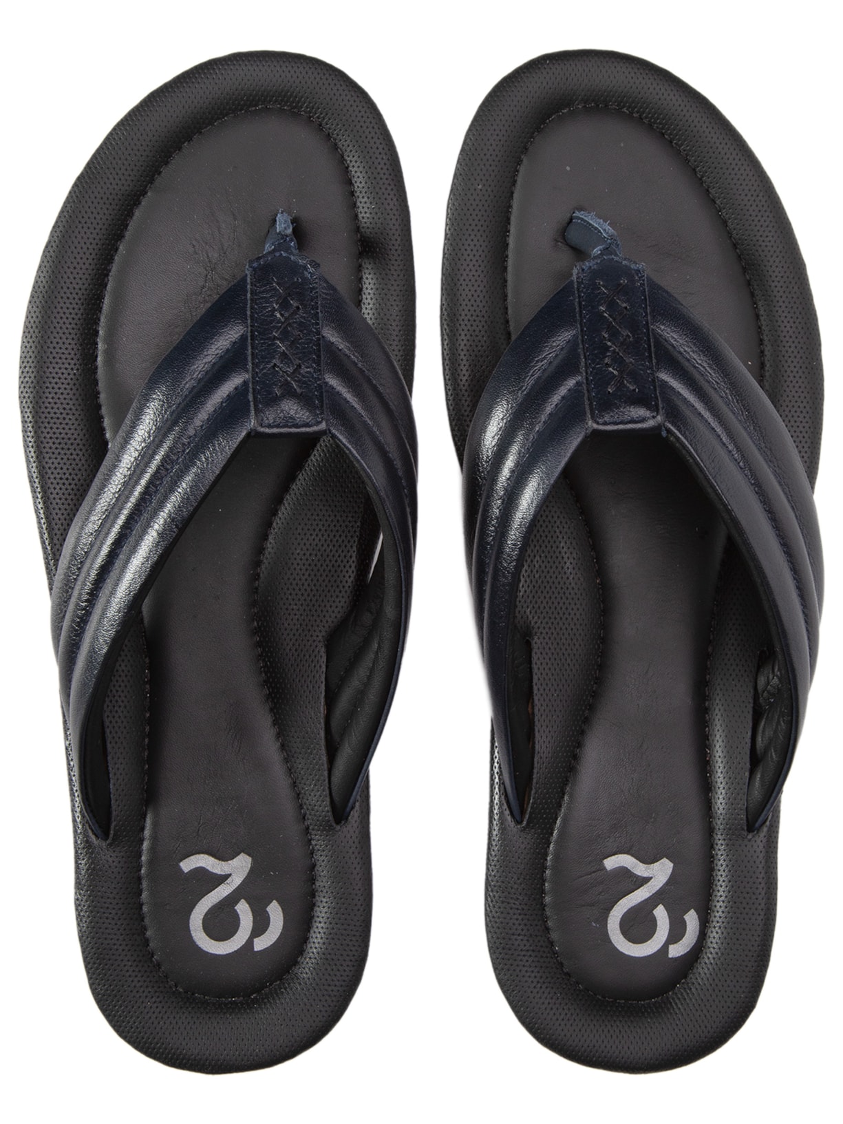 Chinelo Masculino Couro Preto '2 Essential