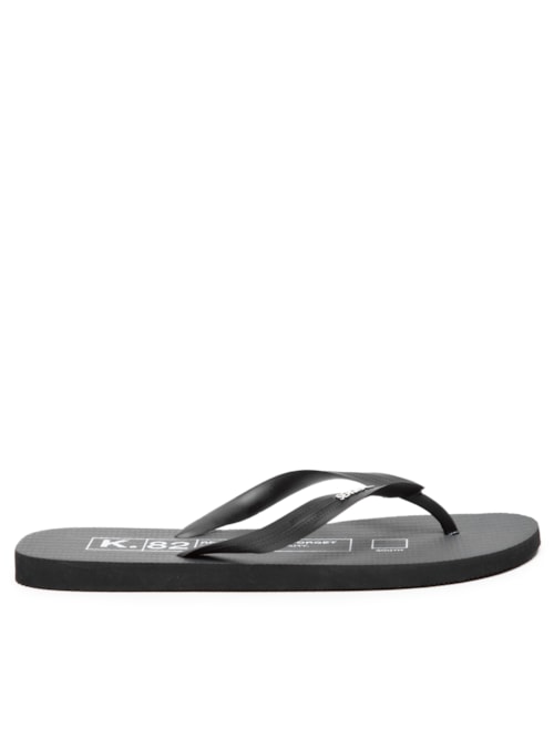Chinelo Masculino Estampado Logo Jungle - Preto