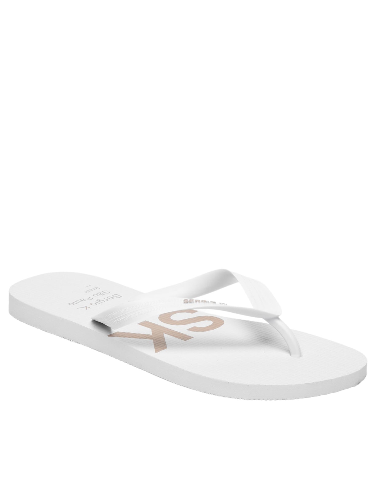 Chinelo Masculino Estampado New Logo Branco Sergio K