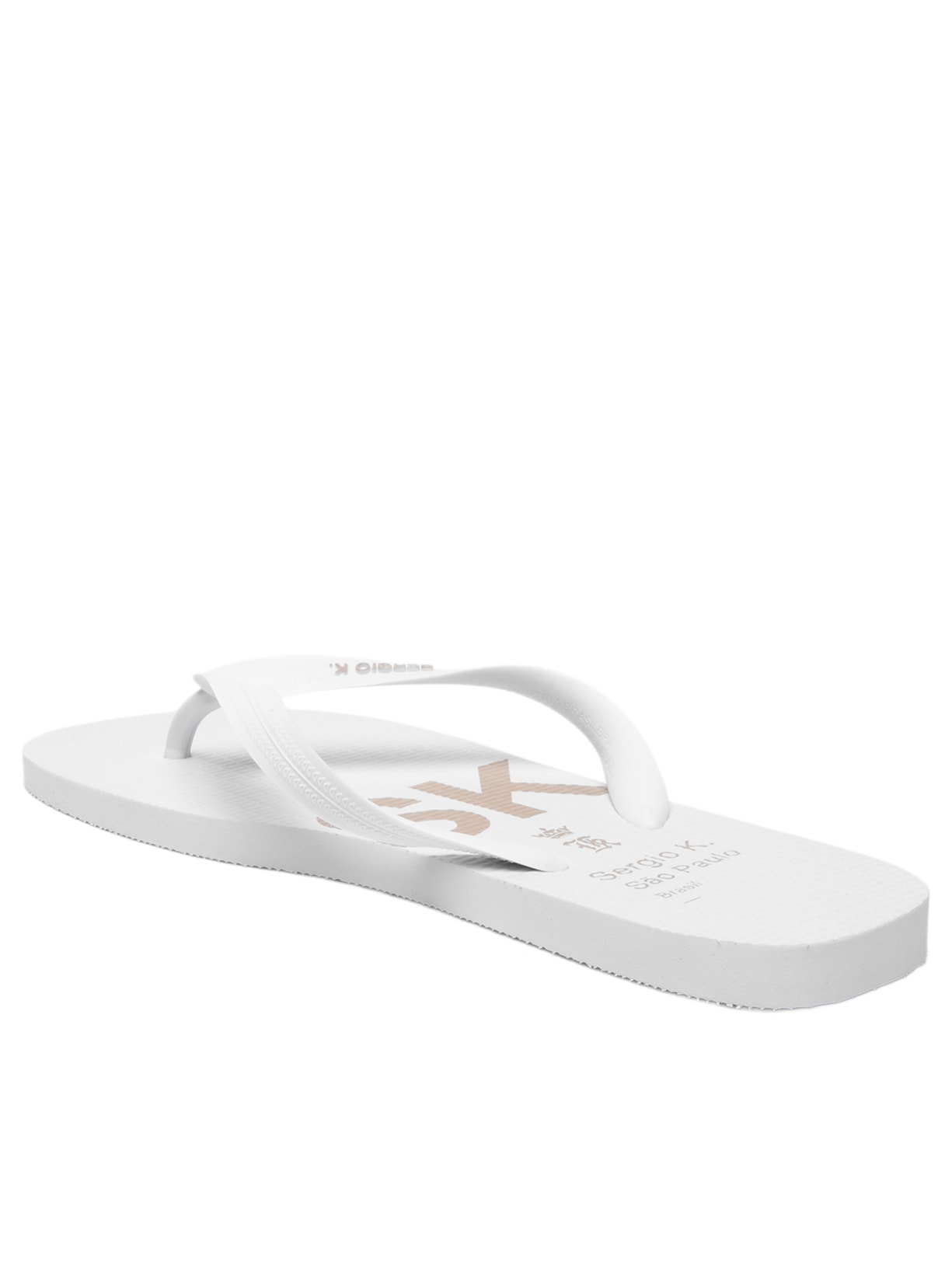 Chinelo Masculino Estampado New Logo Branco Sergio K