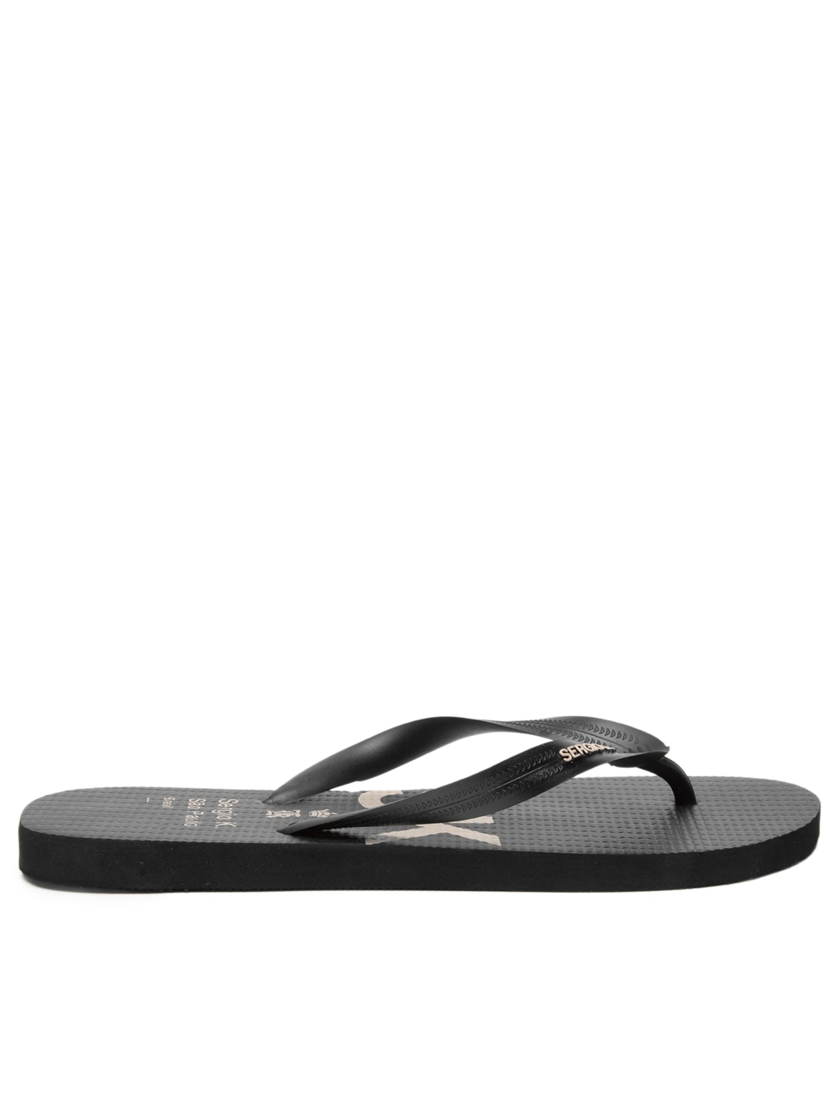 Chinelo Masculino Estampado New Logo Preto Sergio K