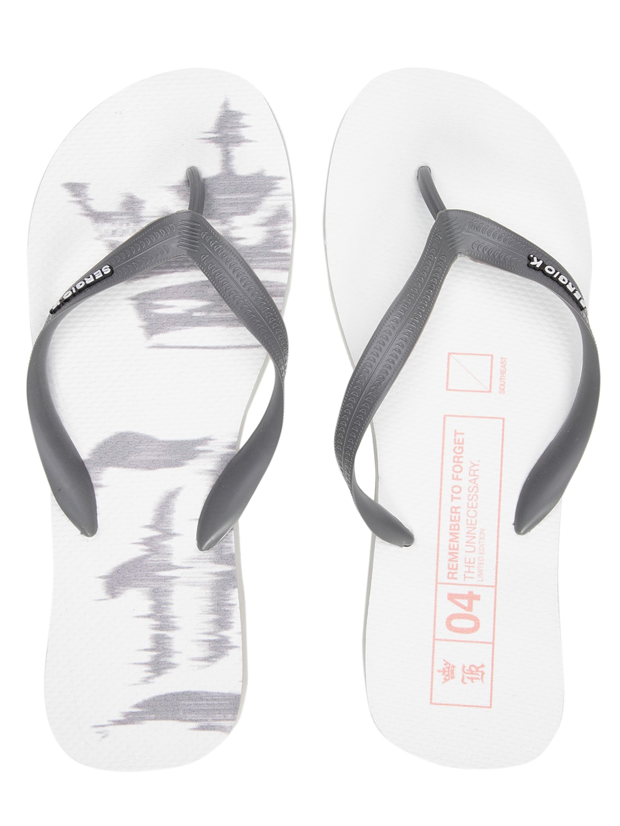 Chinelo Masculino Logo Effect - Branco