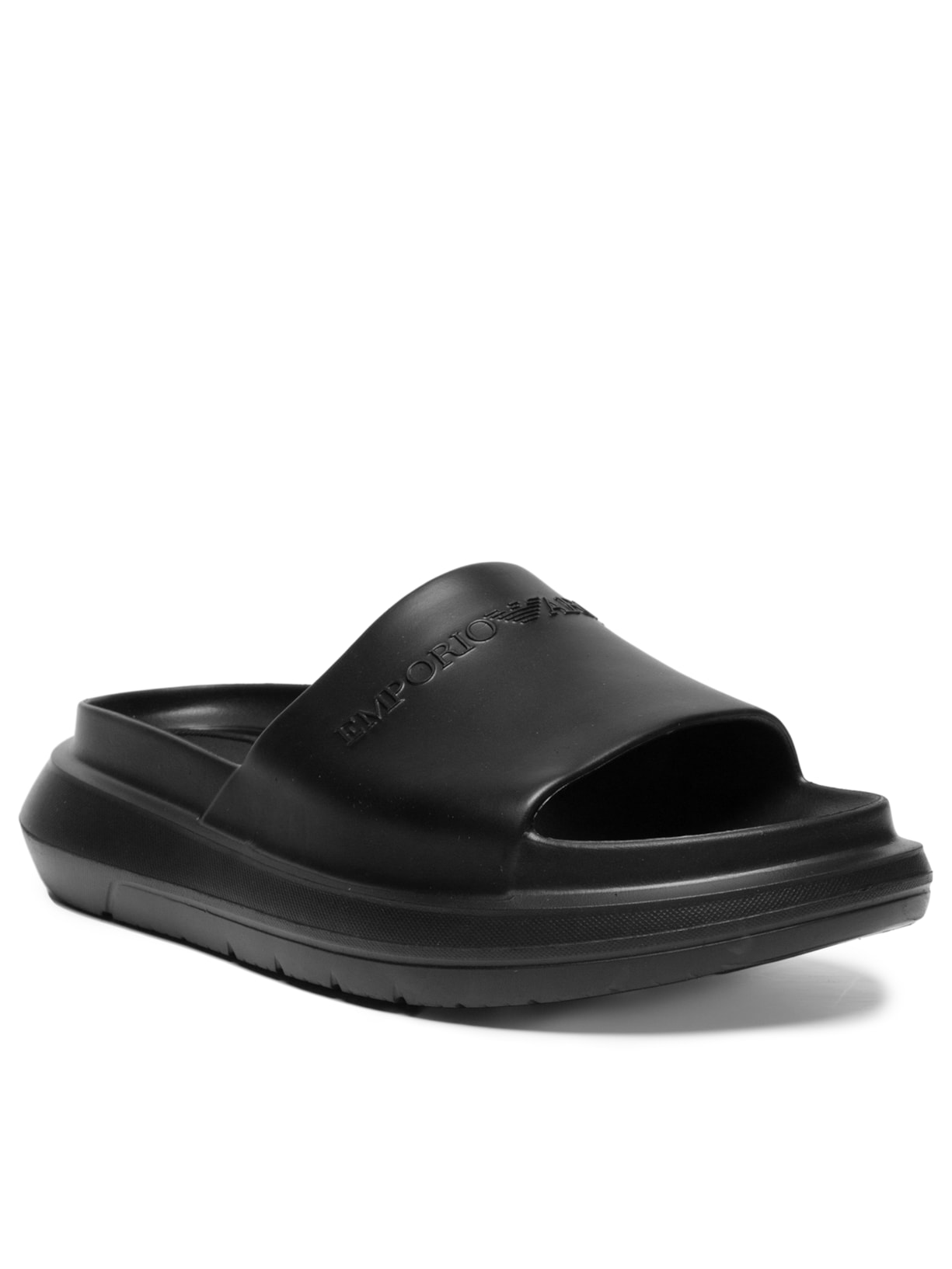 Chinelo Masculino Most Eva Sandal Logo Preto Emporio Armani